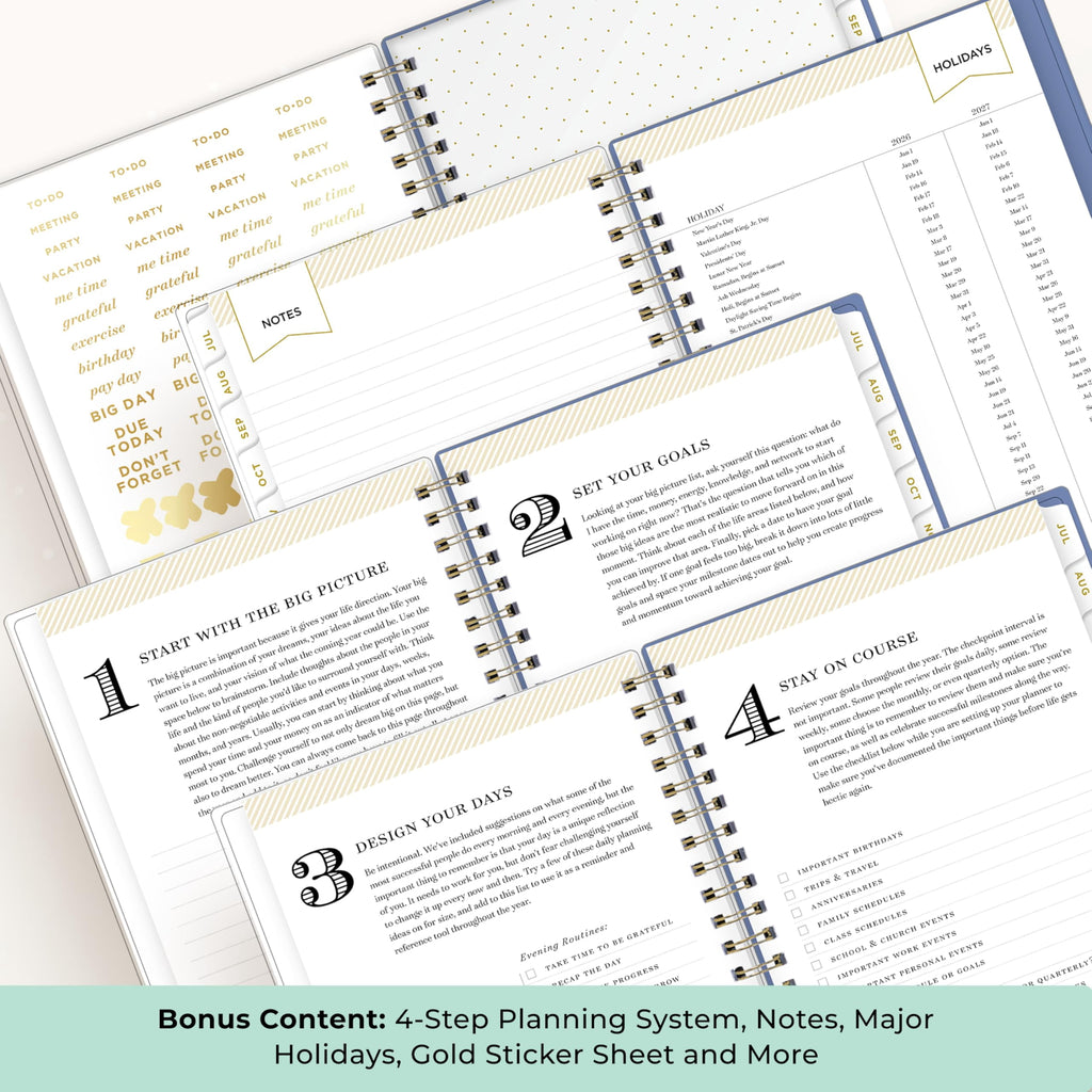 Blue Sky Day Designer 2026-2027 Weekly and Monthly Academic Year Planner Calendar, July 2026 - June 2027, 5" x 8", Clear Pocket Cover, Stora - Image 5