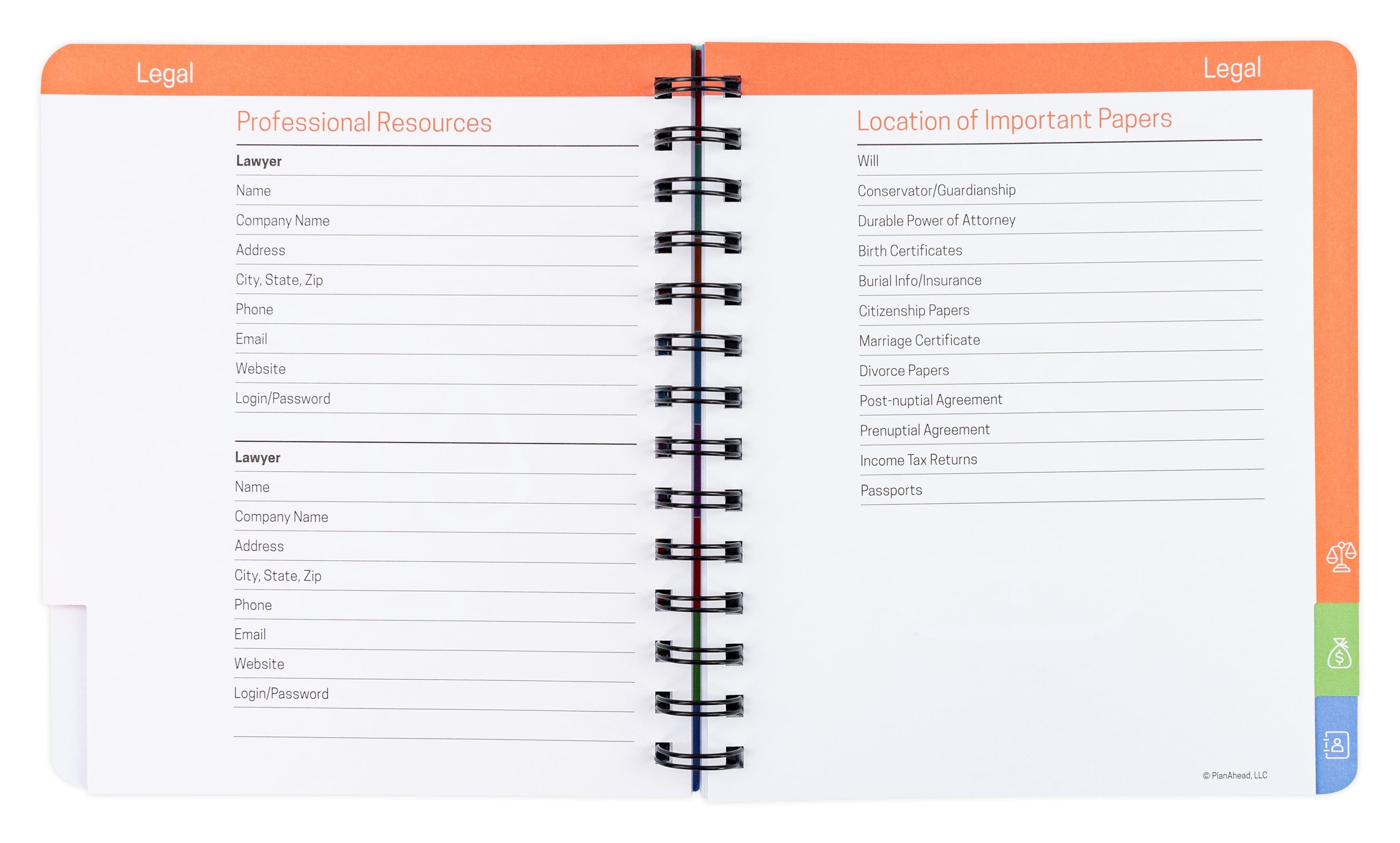 See it Bigger Life & Care Directory Planner Medium (7" x 7.5") Blue Undated - Image 4