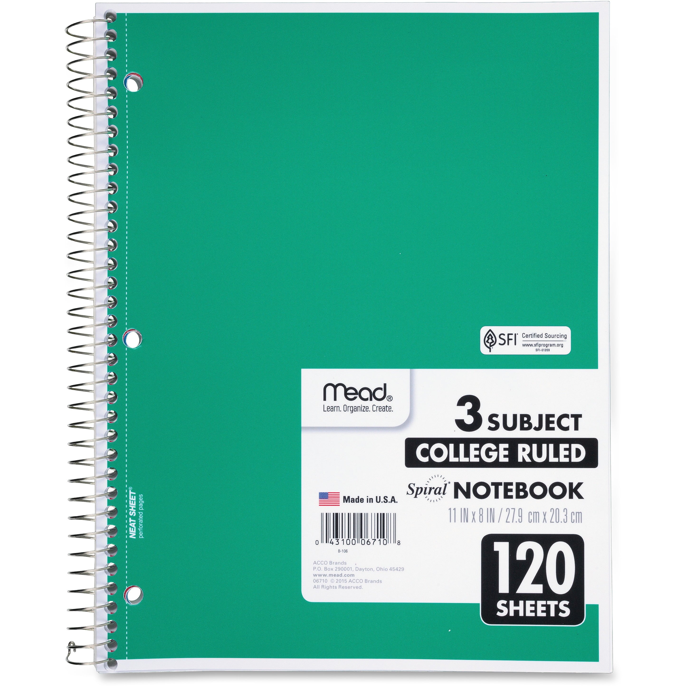 Mead Spiral Bound Notebook, College Rule - Image 2