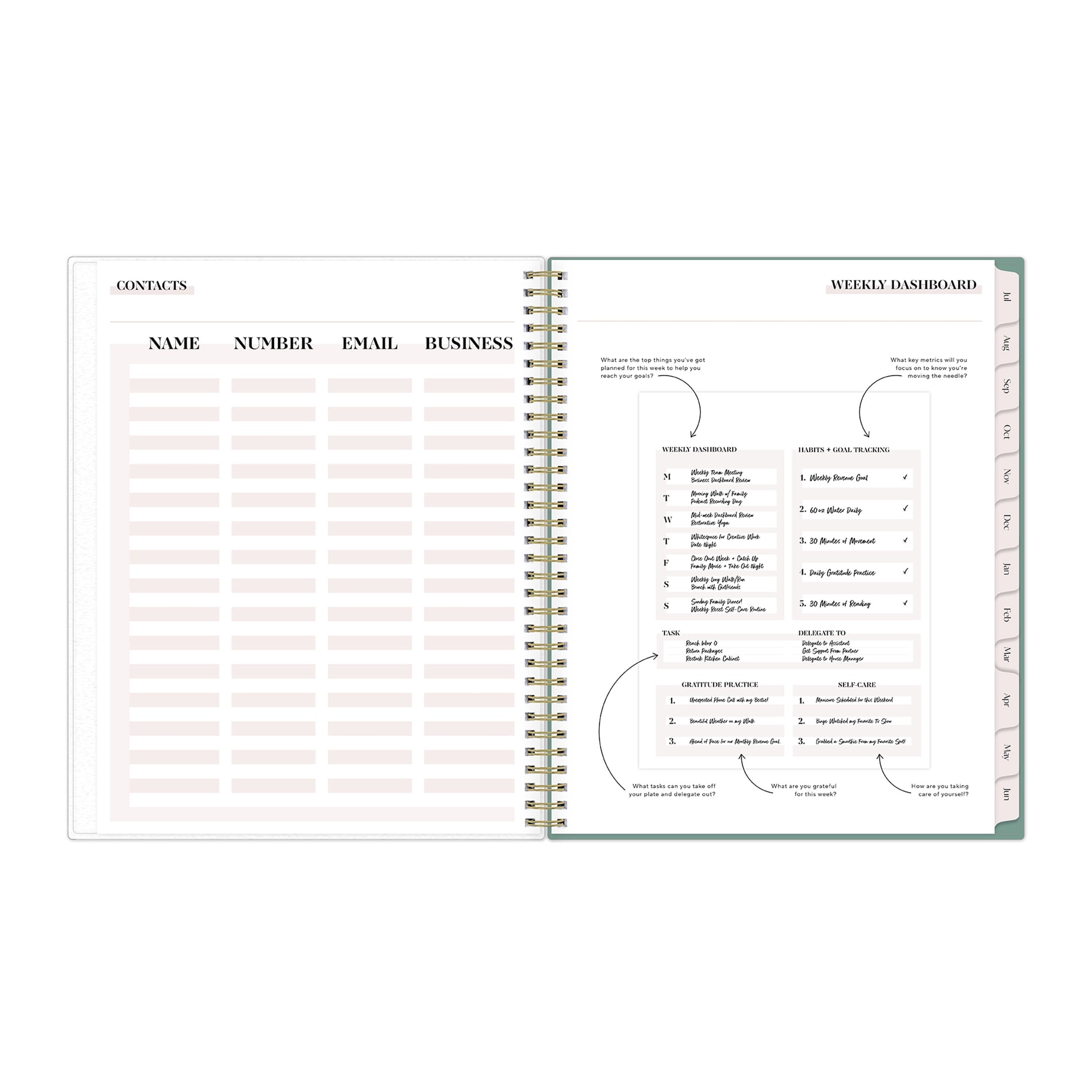 Bossbabe for Blue Sky Monthly Weekly Planner, 8.5" x 11", Ridley Mint 15-Month (April 2026 - June 2027) - Image 5