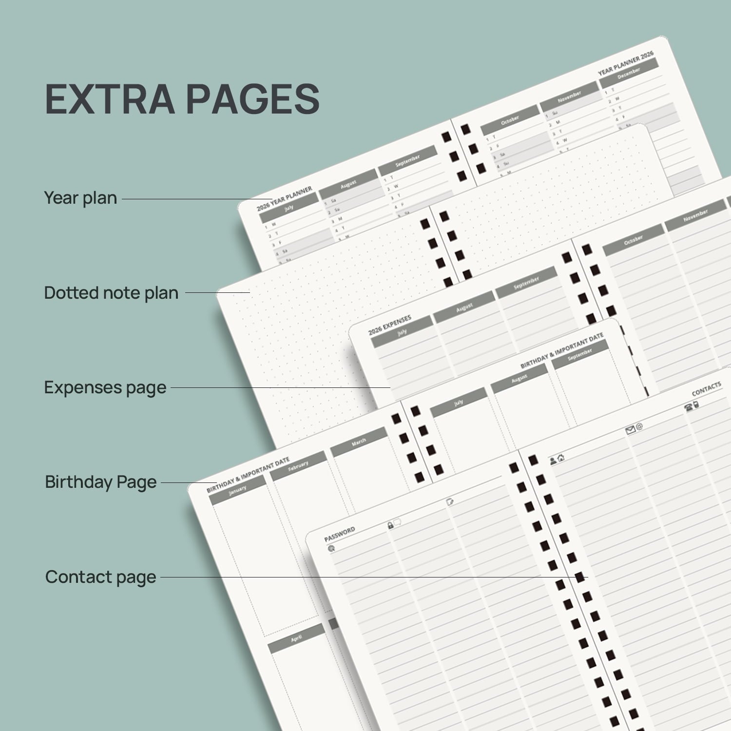 2026-2027 Daily Planner, 5.75" x 8.5", (Jul.26-Jun.27) Academic Calendar Book with One Page Per Day Planner, Spiral H... - Image 5