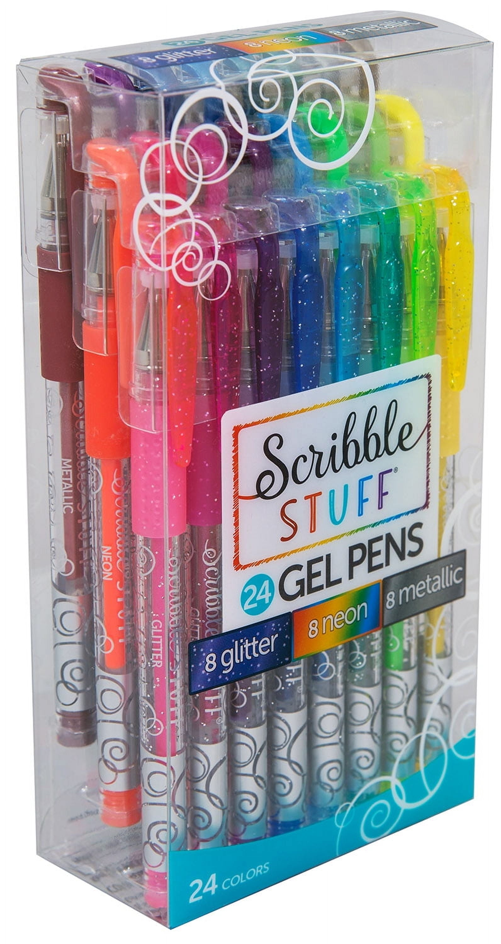 Gel Pens 24 Count, Glitter, Neon & Metallic Inks, Assorted Colors - Image 2