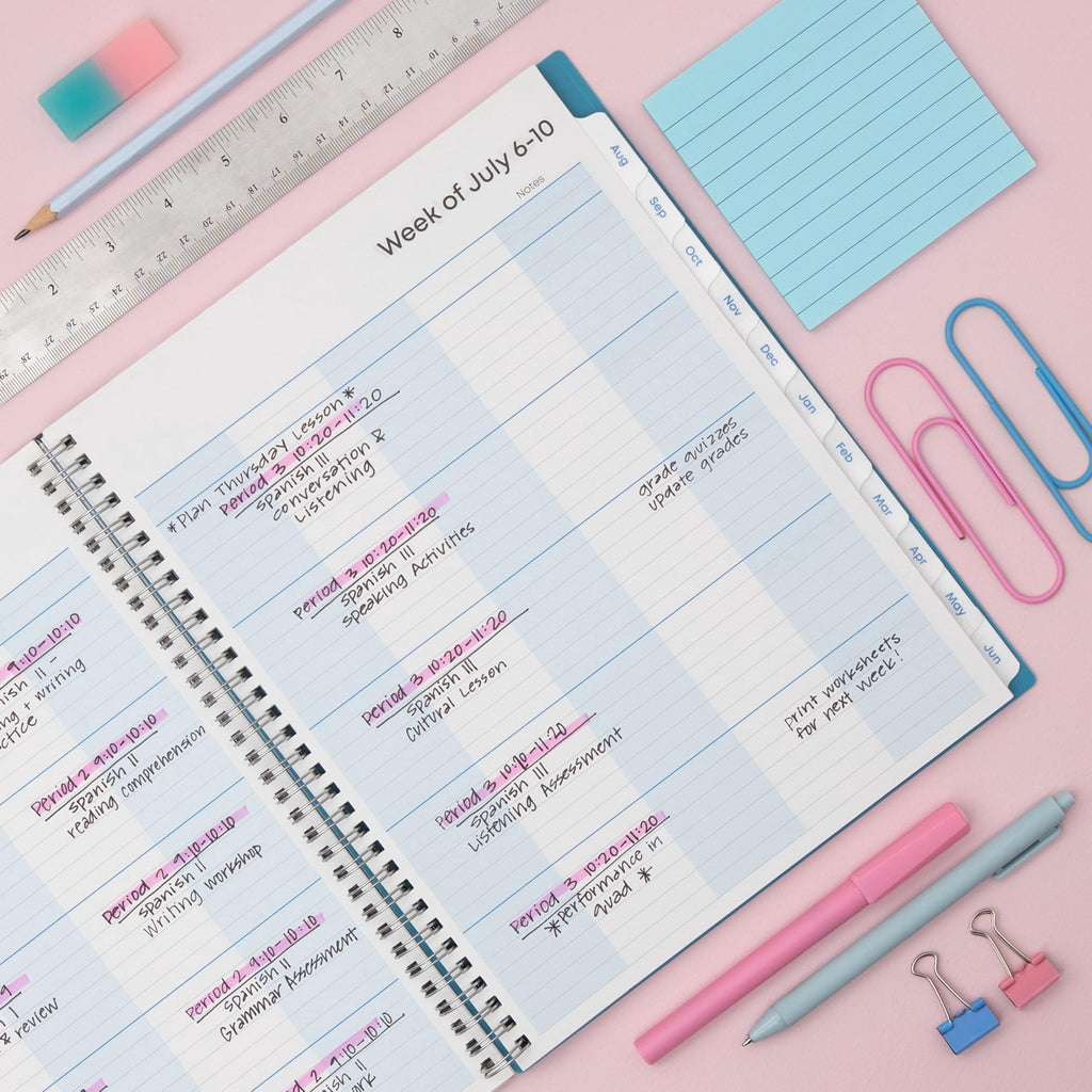 2026-2027 Weekly and Monthly Academic Year Teacher Lesson Planner Calendar, July 2026 - June 2027, 8.5" x 11", Clear ... - Image 2