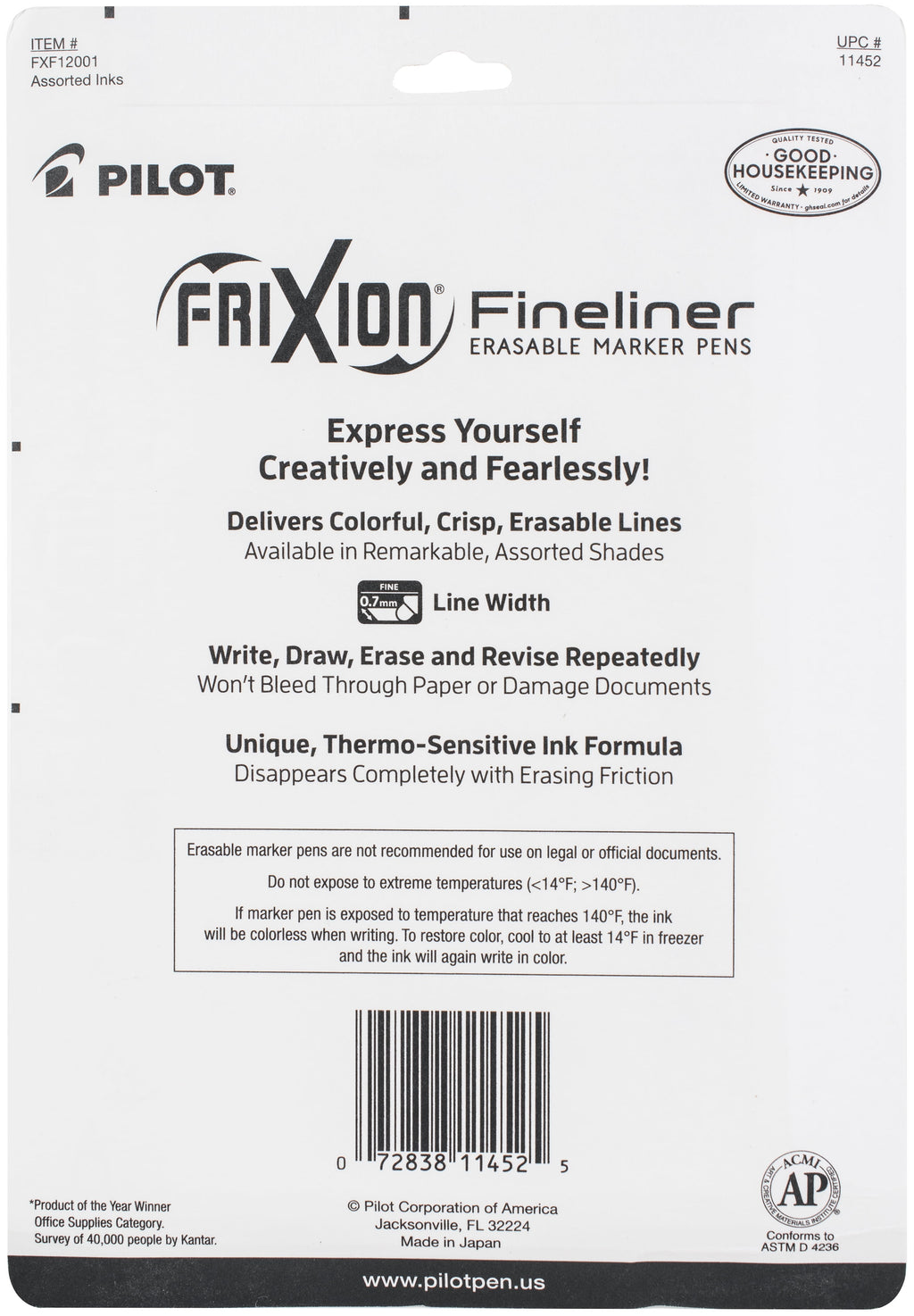 Fineliner Erasable Marker Pens, 12 / Set - Image 4