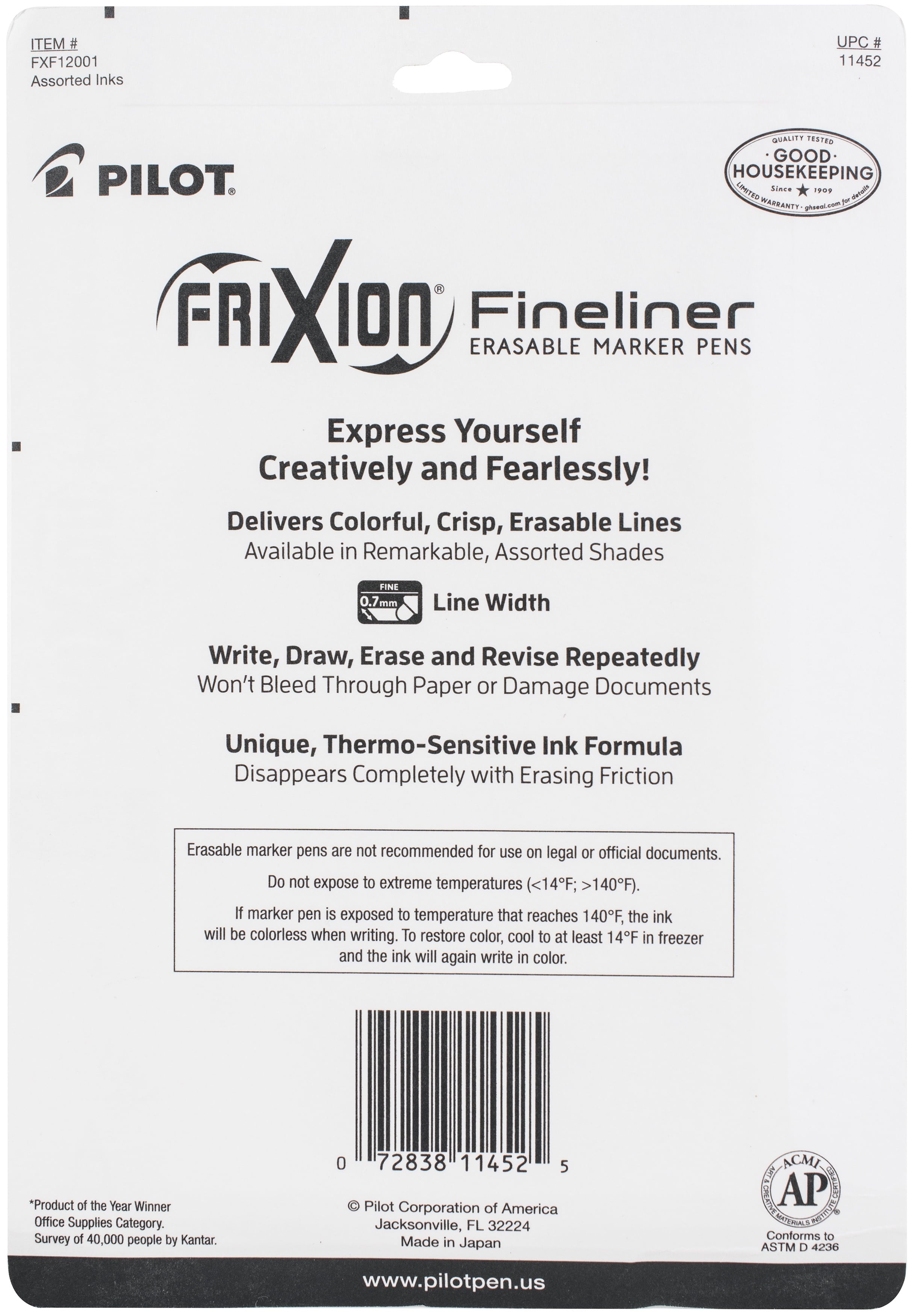 Fineliner Erasable Marker Pens, 12 / Set - Image 4