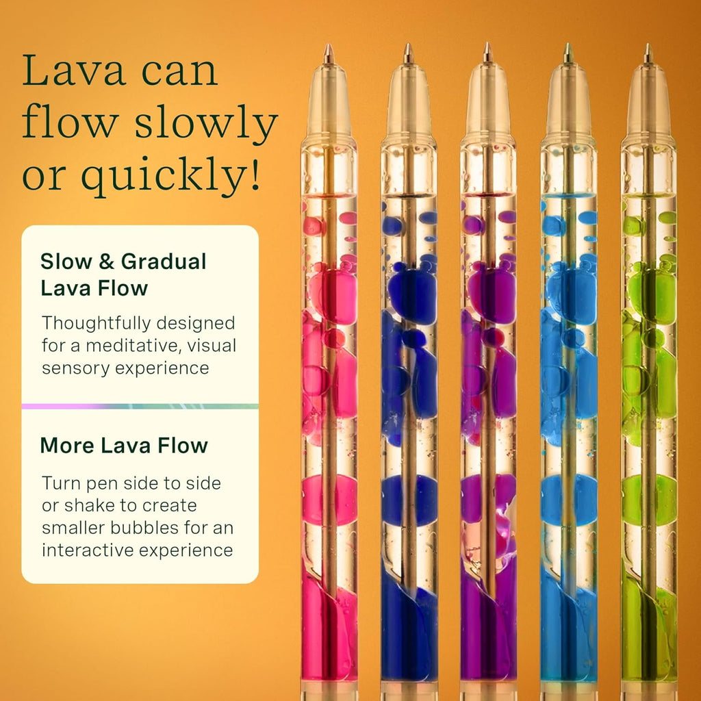 Brights Scented Lava Gel Pen Set, 0.5mm Colored Gel Pens Infused with Scented Essential Oil Blends, 5 Pack - Image 4