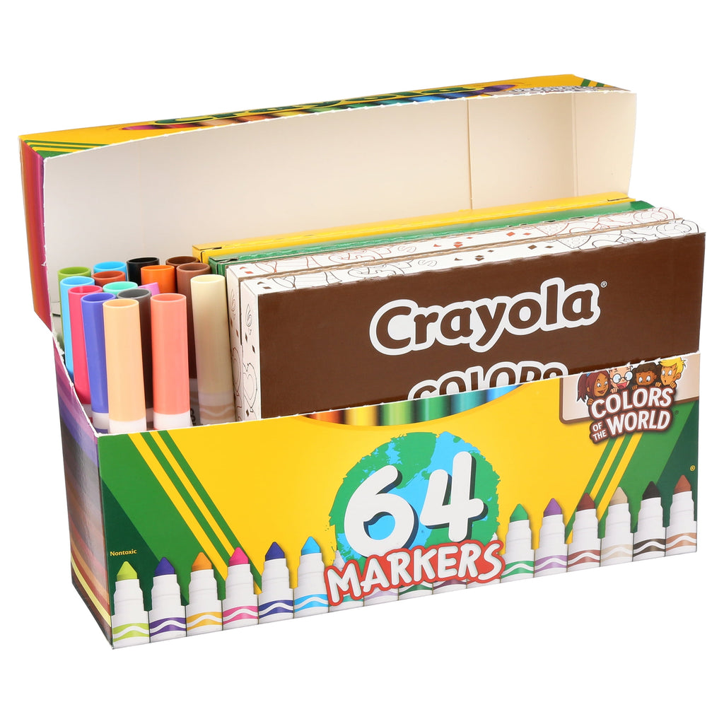 Broad Line Markers with Colors of The World, 64 Ct, Back to School Supplies, Child - Image 4