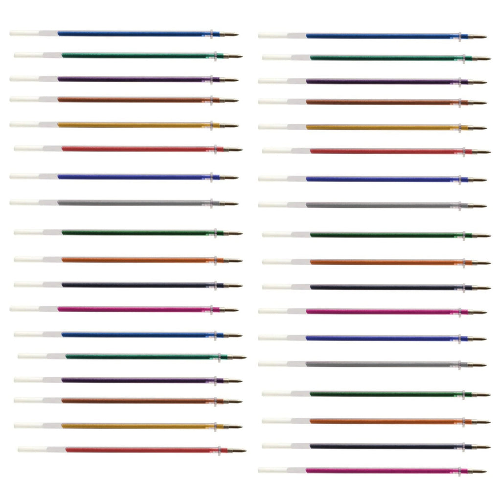AQITTI Soft Grip Glitter Gel Pens, 10Ml 2.5Mm Ink Cartridge, Set Of 12 Unique Colors, 48 In Total - Image 2