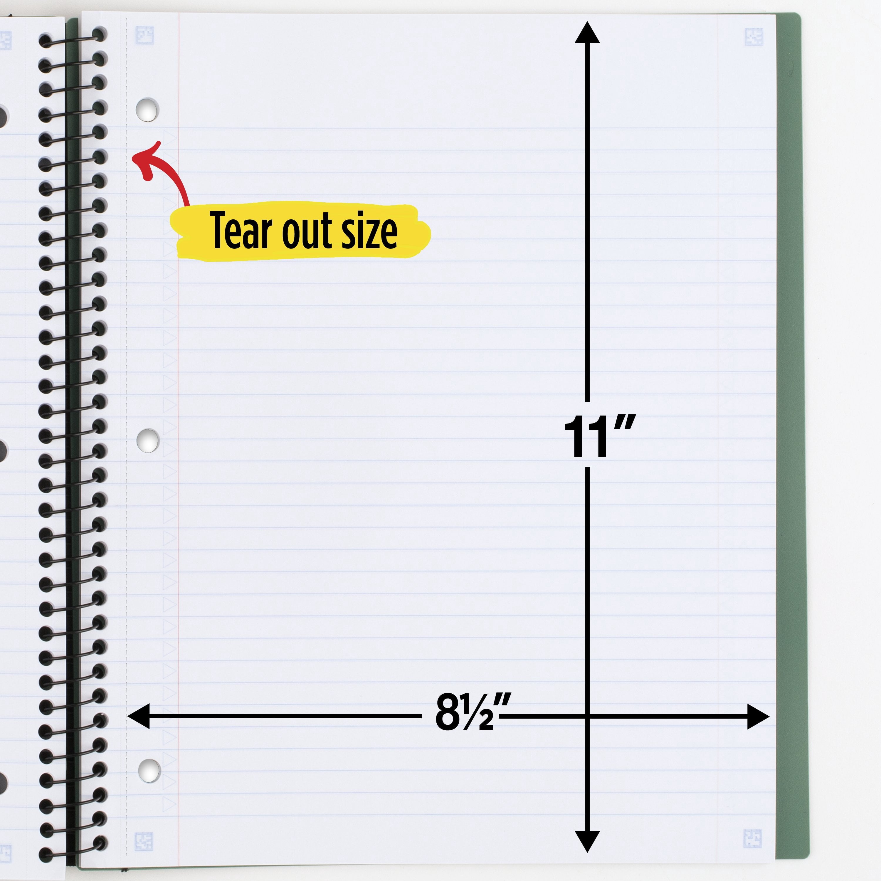 Advance Notebook Plus Study App, 1 Subject, College Ruled, 8 1/2" x 11", Seaglass (820012I-WMT) - Image 6