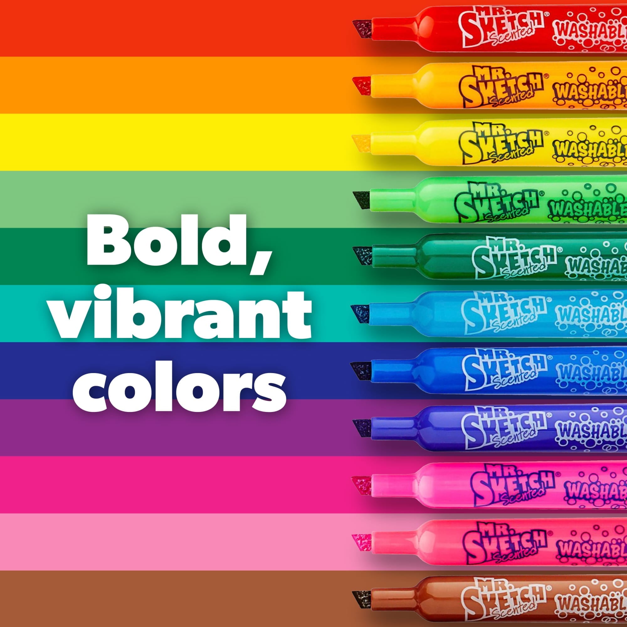 Scented Washable Markers, Chisel Tip, Assorted Colors, 36 Count - Image 3