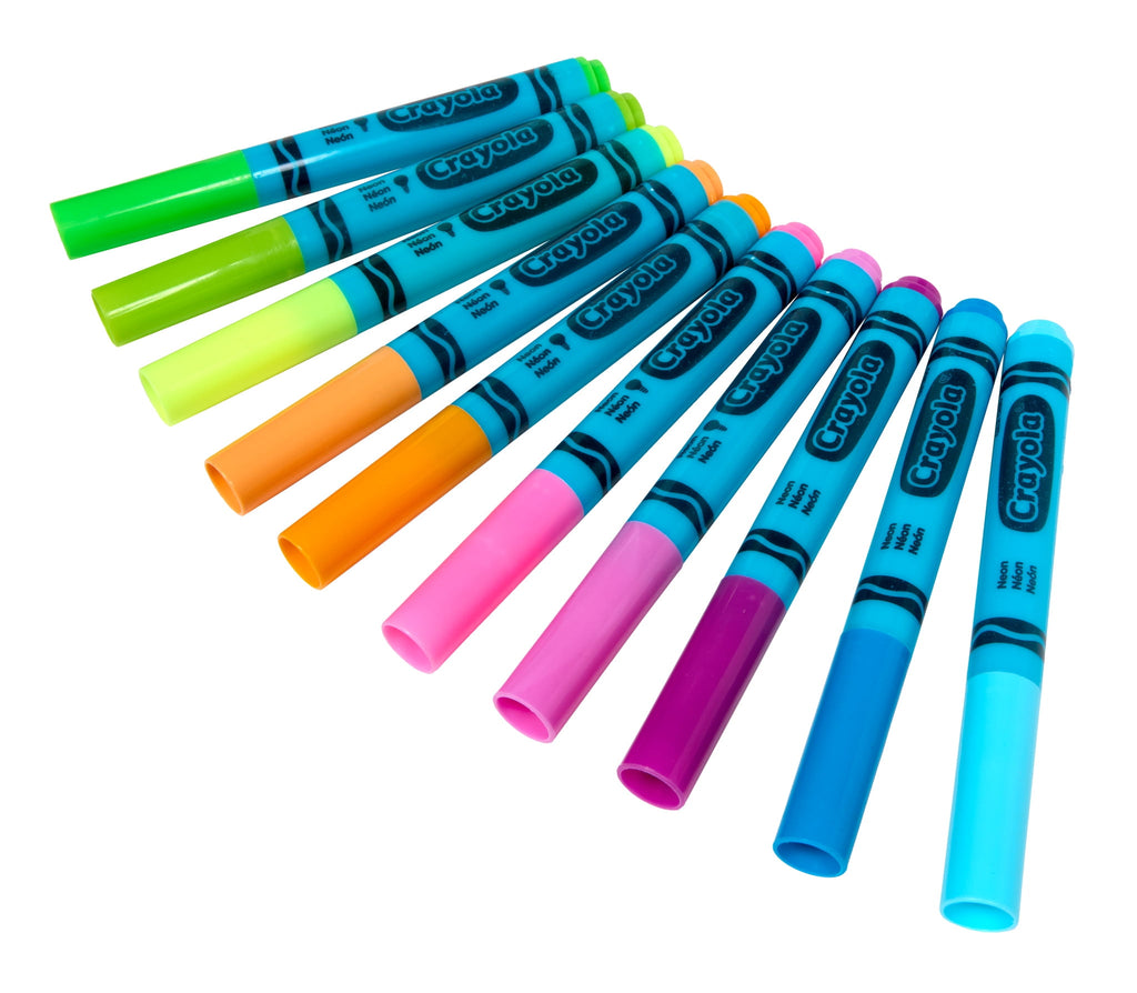 Neon Marker Set (10ct), Art Markers for Kids, 7 Glow in the Dark Marker Colors, Broad Line, Gift for Kids, Ages 3+ - Image 5