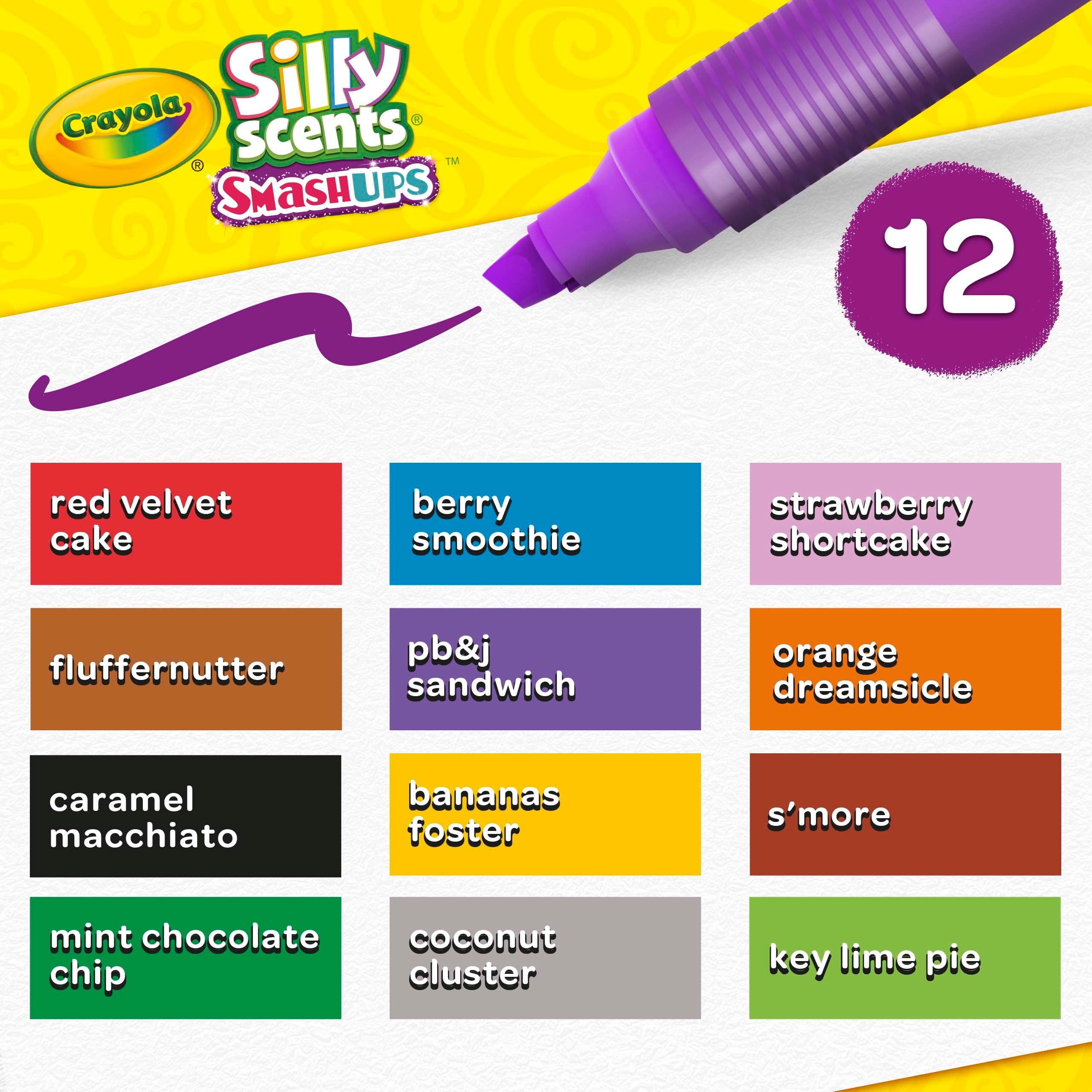 Markers, 12 Count, Scented Art Tools, Assorted Colors, Chisel Tip for Thick & Thin Lines - Image 3
