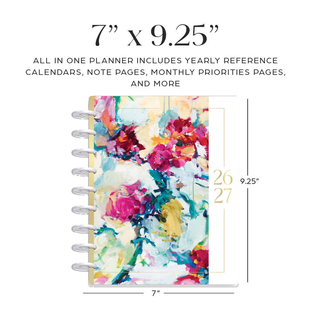 Monthly Weekly Classic Planner (7 x 9.25)Abstract Expression 15-Month April 2026-June 2027, disc bound system - Image 2