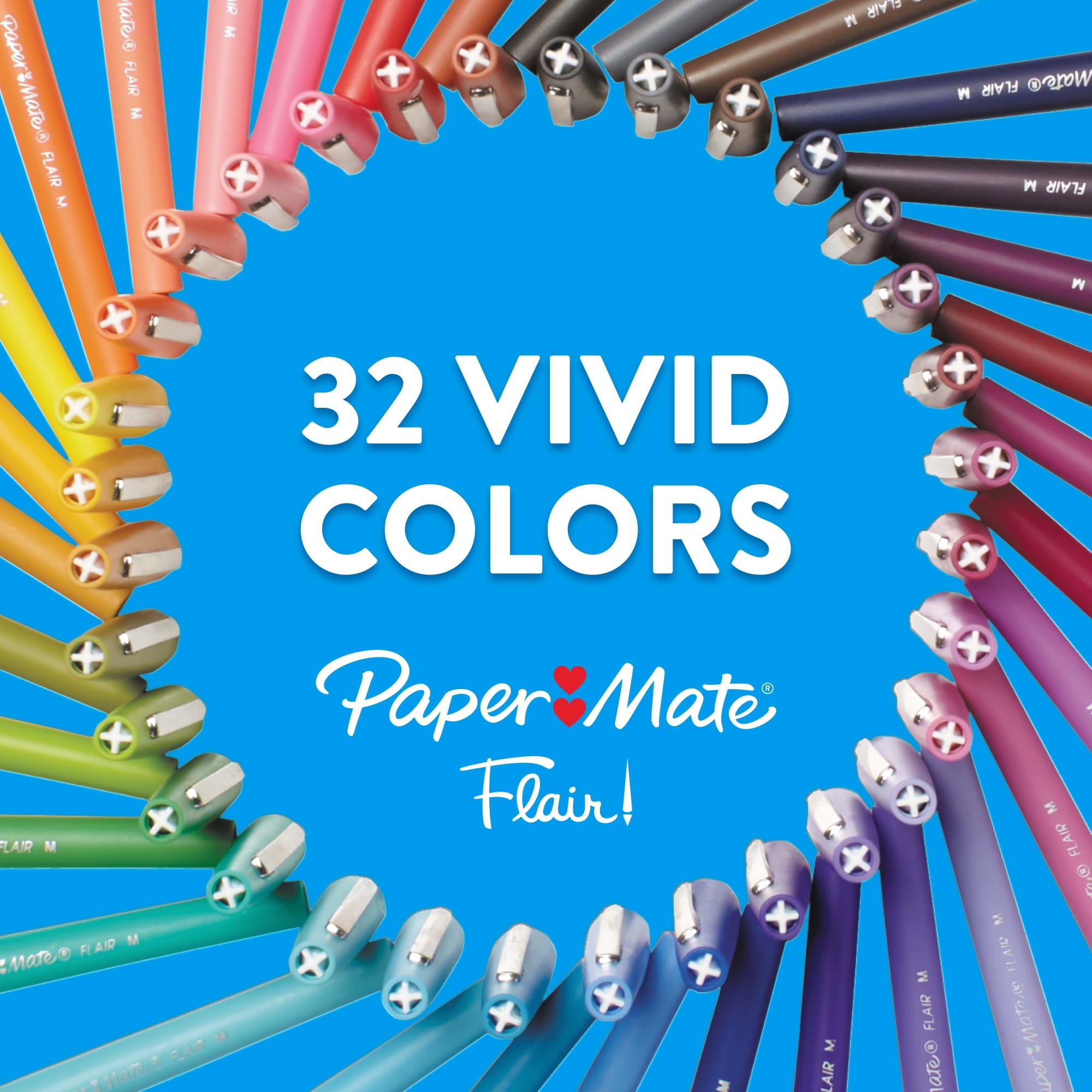 Flair Felt Tip Pens, #1 Teacher Choice, Medium Point 0.7mm, Assorted Colors, 6 Count - Image 2