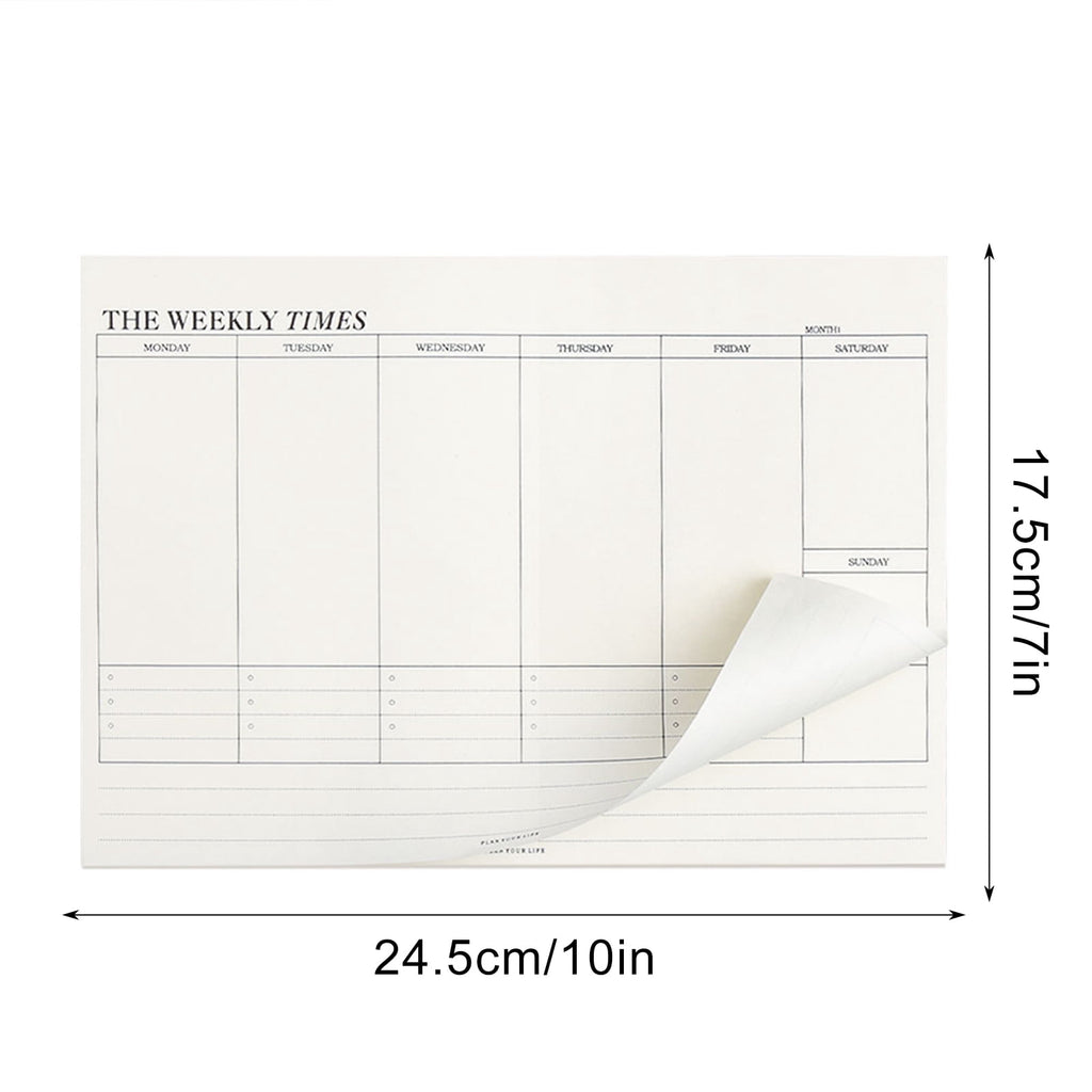 65 Sheets Weekly Pad, Undated 6.9x9.6'' Weekly Planner Notepad, Tear Off To-Do List Notepad, Weekly Organizer for Stu... - Image 4