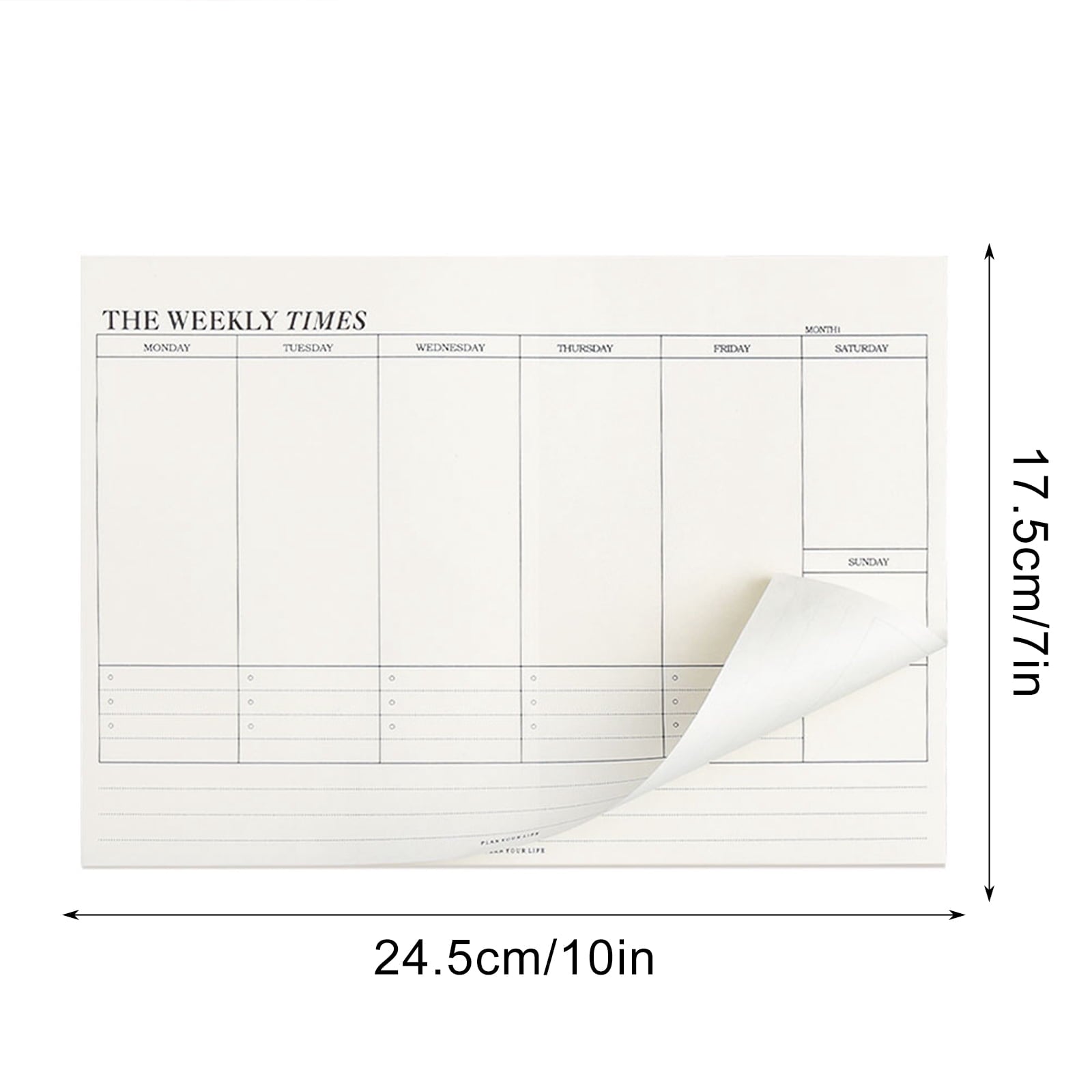 65 Sheets Weekly Pad, Undated 6.9x9.6'' Weekly Planner Notepad, Tear Off To-Do List Notepad, Weekly Organizer for Stu... - Image 4