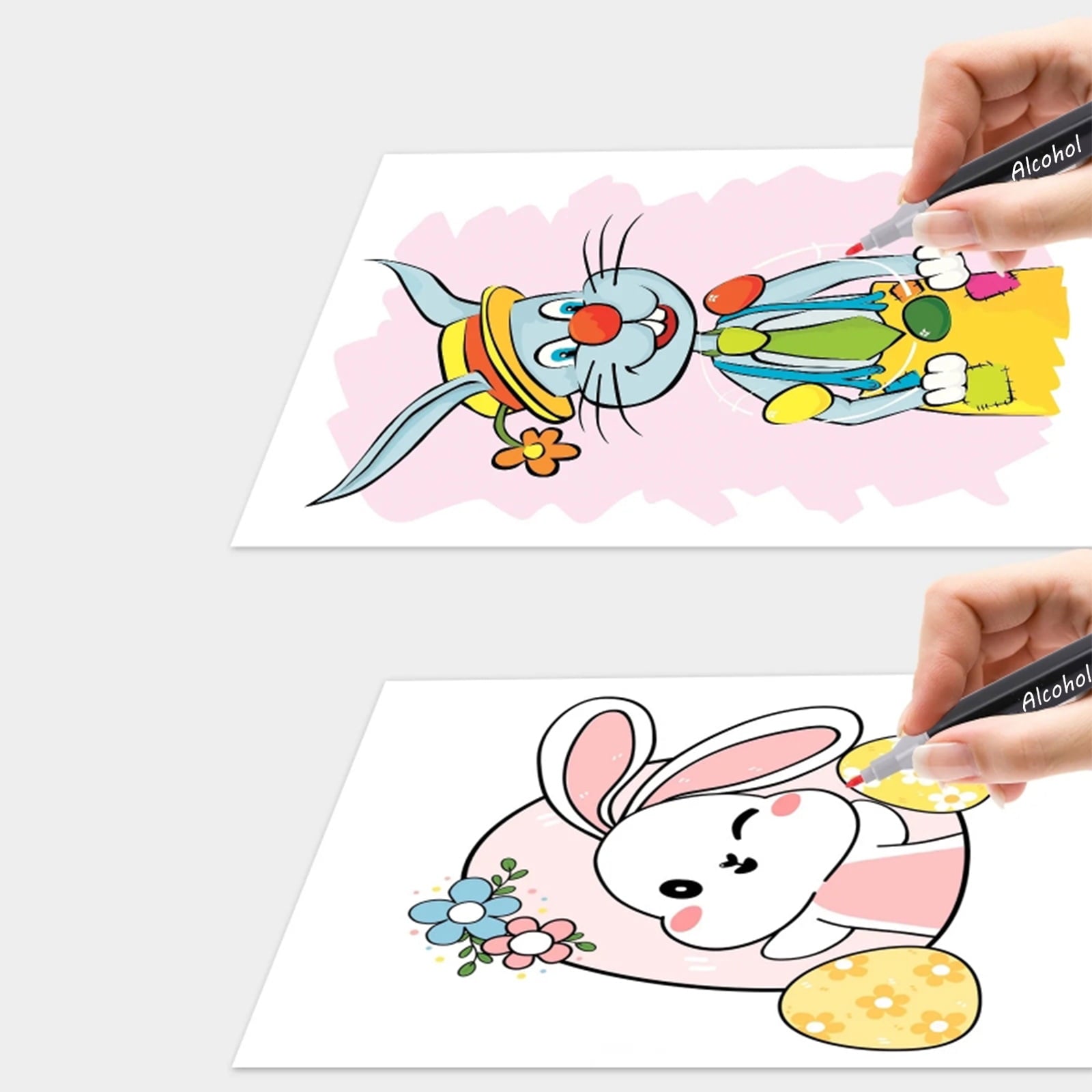 100 pcs Alcohol Markers Set, Double Ended Artist with Carrying Case Great for Coloring, Painting, Sketching, Card Mak... - Image 5