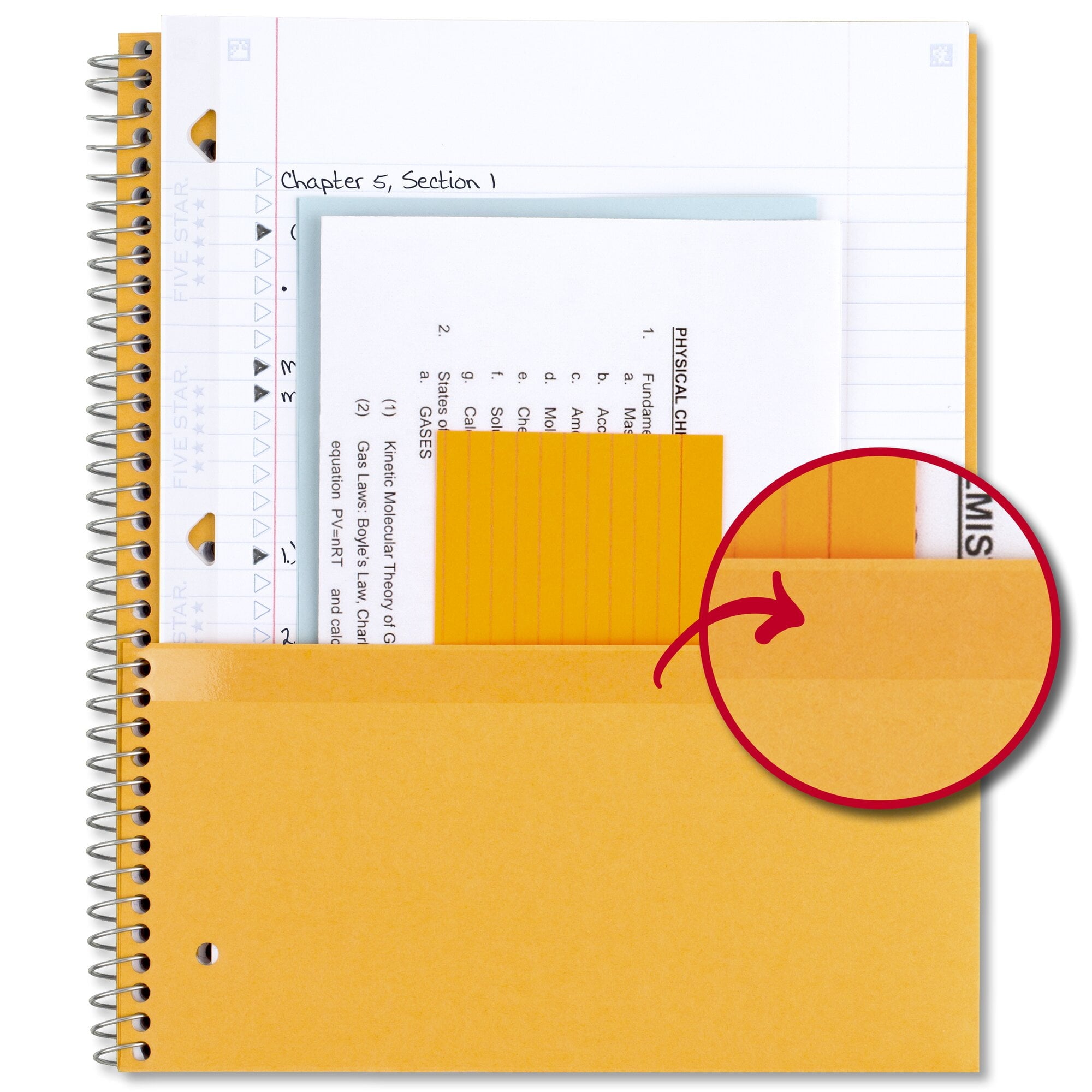 Five Star Spiral Notebook Plus Study App 1 Subject College Ruled 8 12 x 11 Black - Image 3
