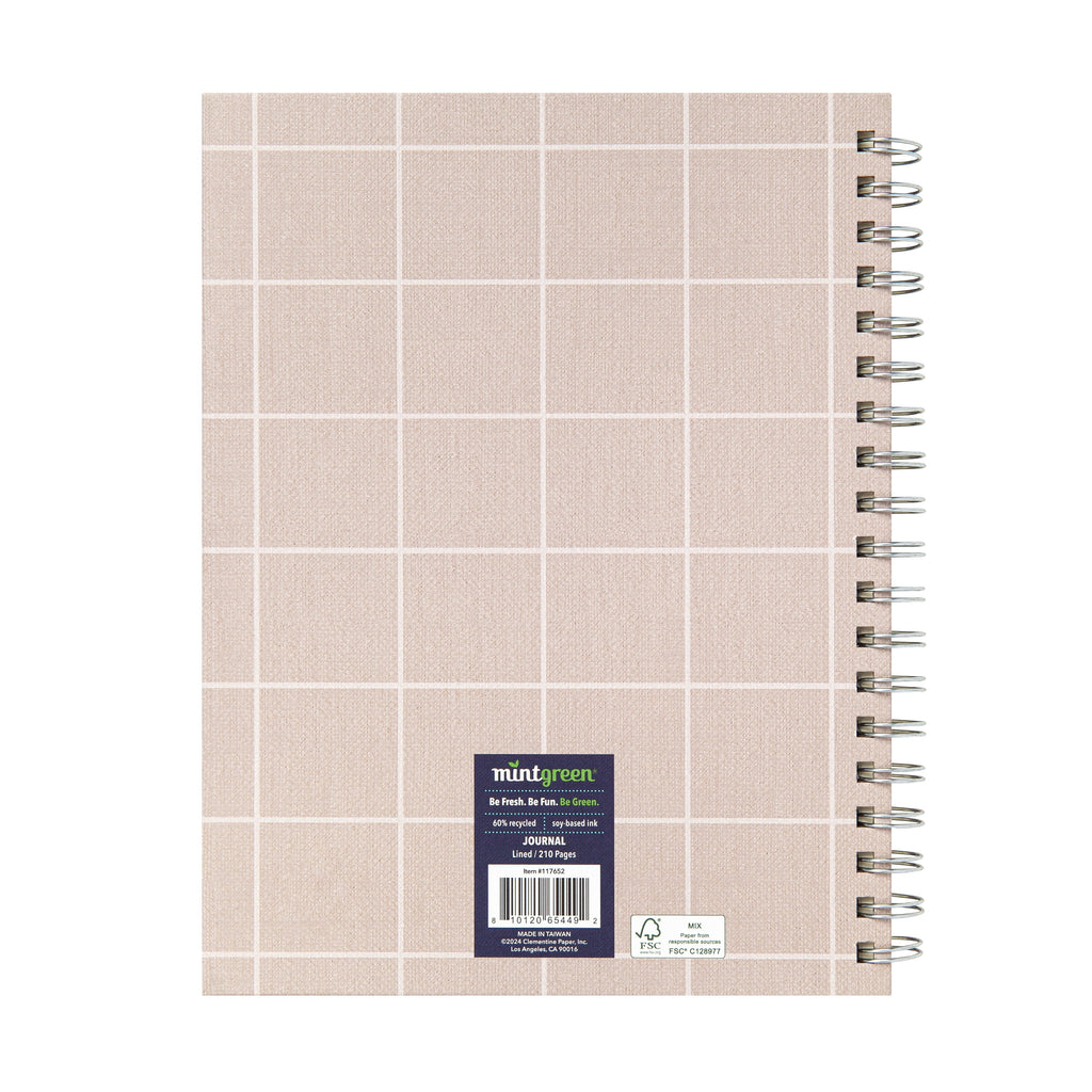 Notepad, 7.4" x 9.75", Checked Tan, 105 Sheets - Image 2