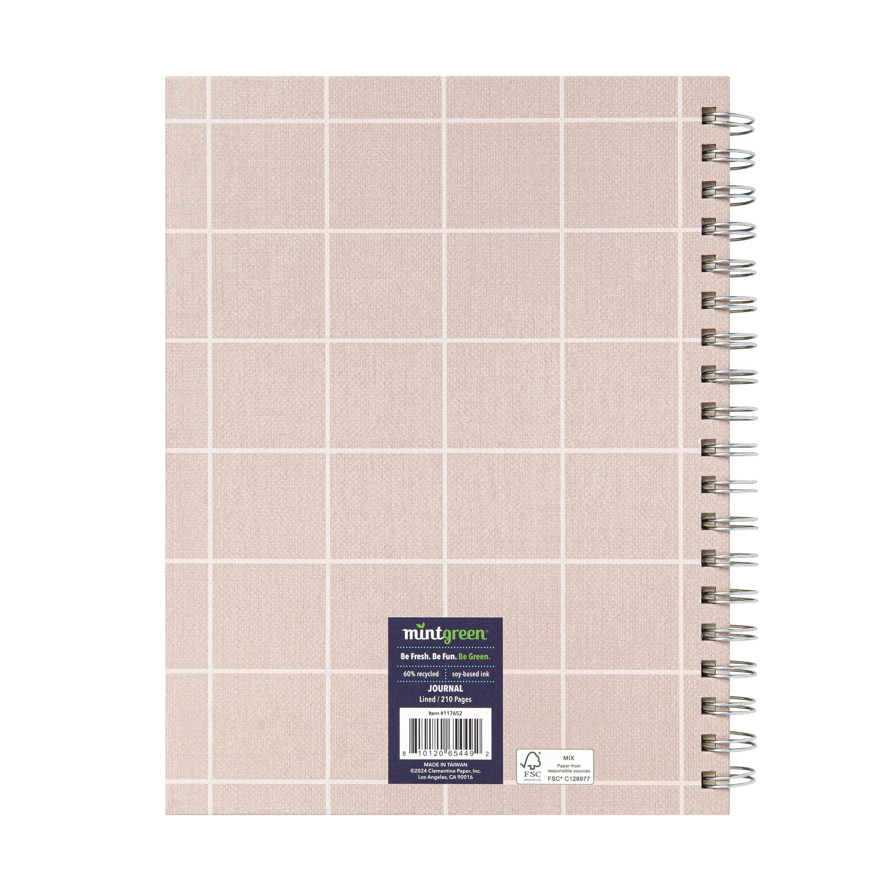 Notepad, 7.4" x 9.75", Checked Tan, 105 Sheets - Image 2