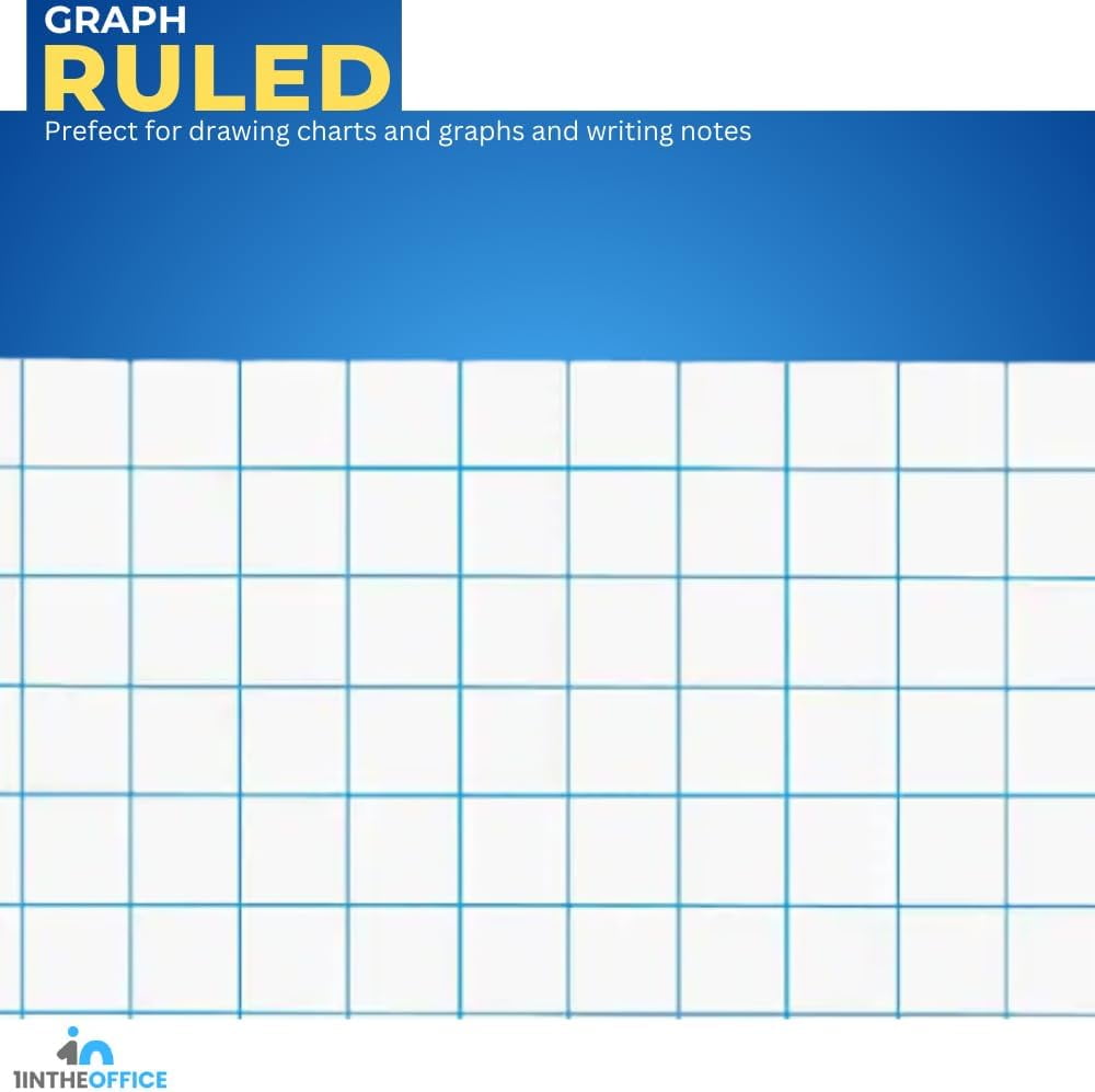 Steno Pads Spiral 6x9 Quad Ruled, Graphing Paper Notebook Spiral, Top Bound, Graph Ruled, White, 80 Sheets, (6 Pads/P... - Image 5