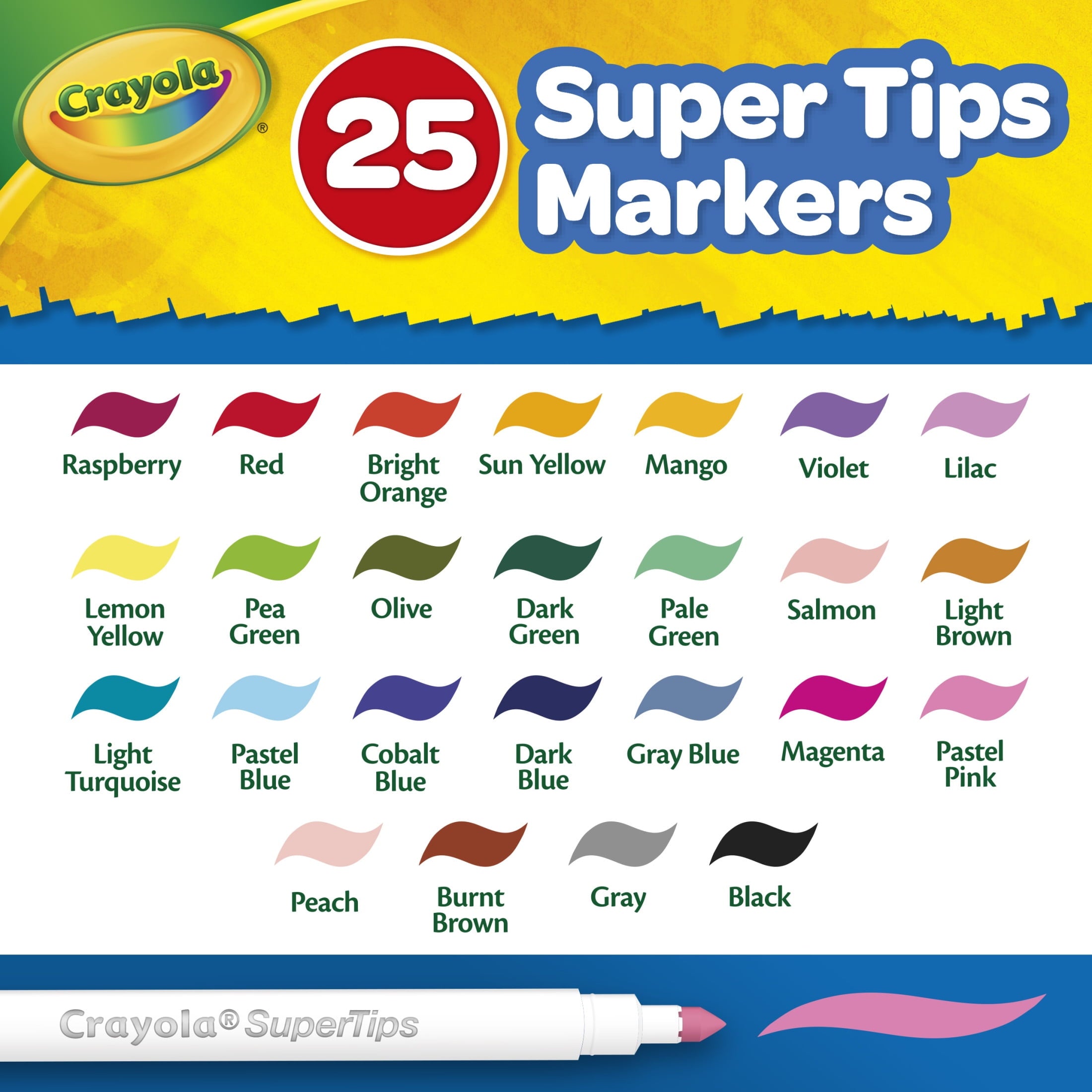 Create & Color Super Tips Marker Kit, 25 Ct with Storage, Back to School Supplies, Travel Activities, Coloring Art Gi... - Image 5