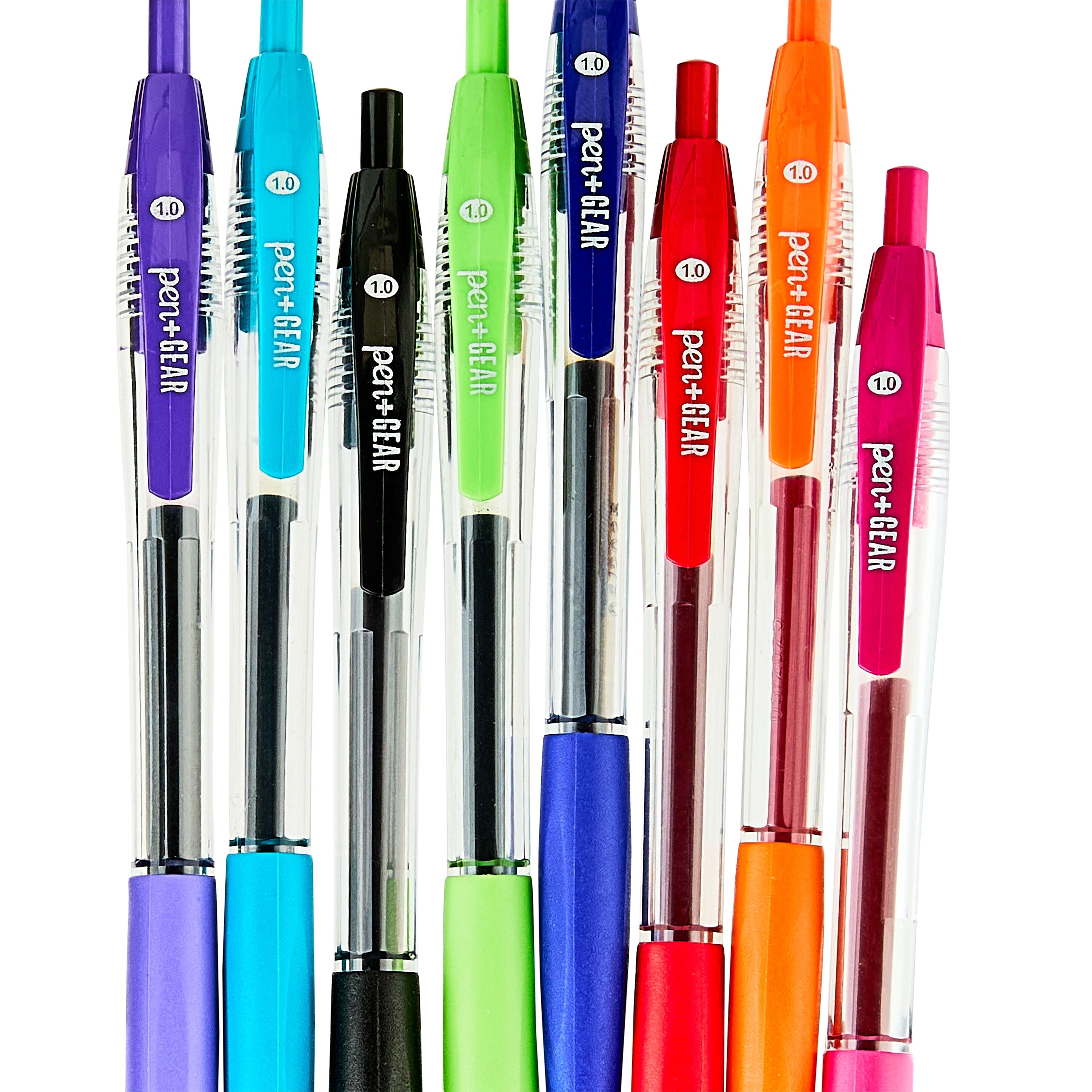 Pen+Gear Retractable Ballpoint Pens, Medium Point, 1.0 mm, 8 Count, Assorted Colors - Image 4