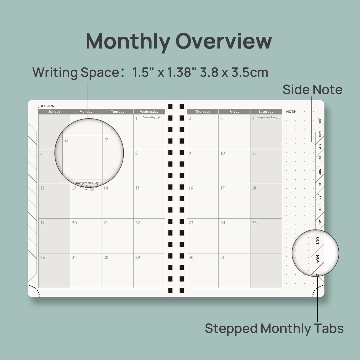 POPRUN Planner 2026-2027, 6.5" x 8.5", Academic Weekly and Monthly Planner (Jul.26-Jun.27) Appointment Book with Hourly Schedule, Inner Pock - Image 4