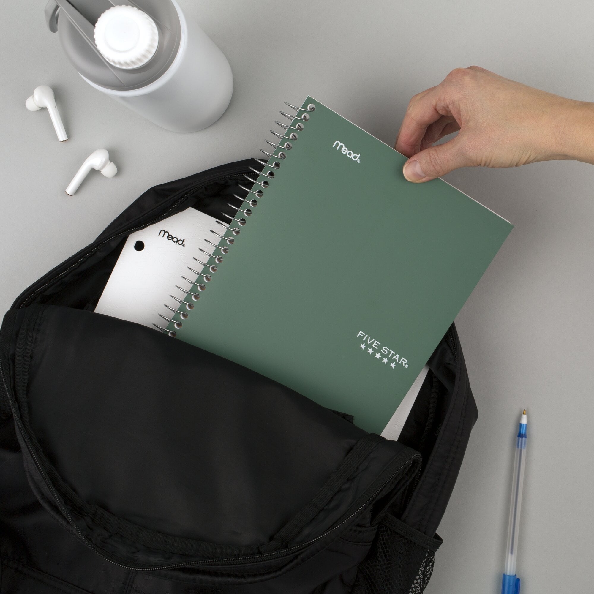 Spiral Notebook, 2 Subject, College Ruled, 6" x 9.5", Seaglass Green - Image 5