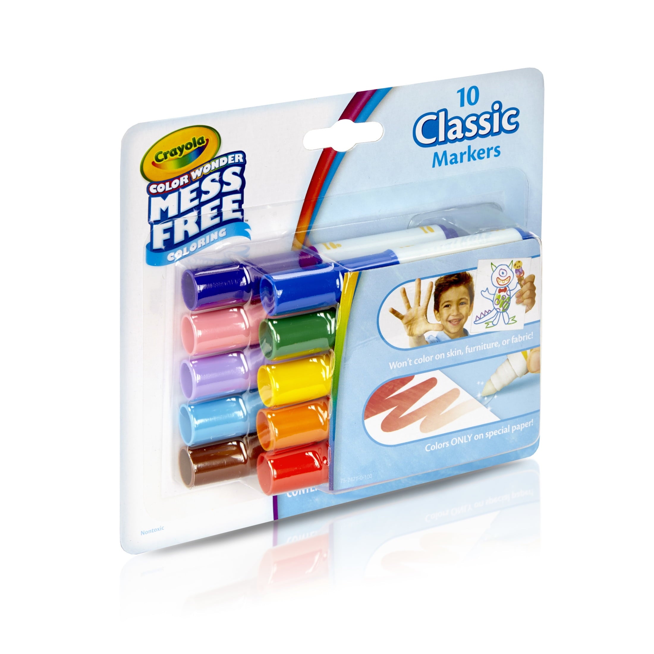 Color Wonder Mini Markers, 10 Ct, Classic Colors, Toddler Art Supplies, Travel Activity, Coloring Gift for Kids, 3+ - Image 4