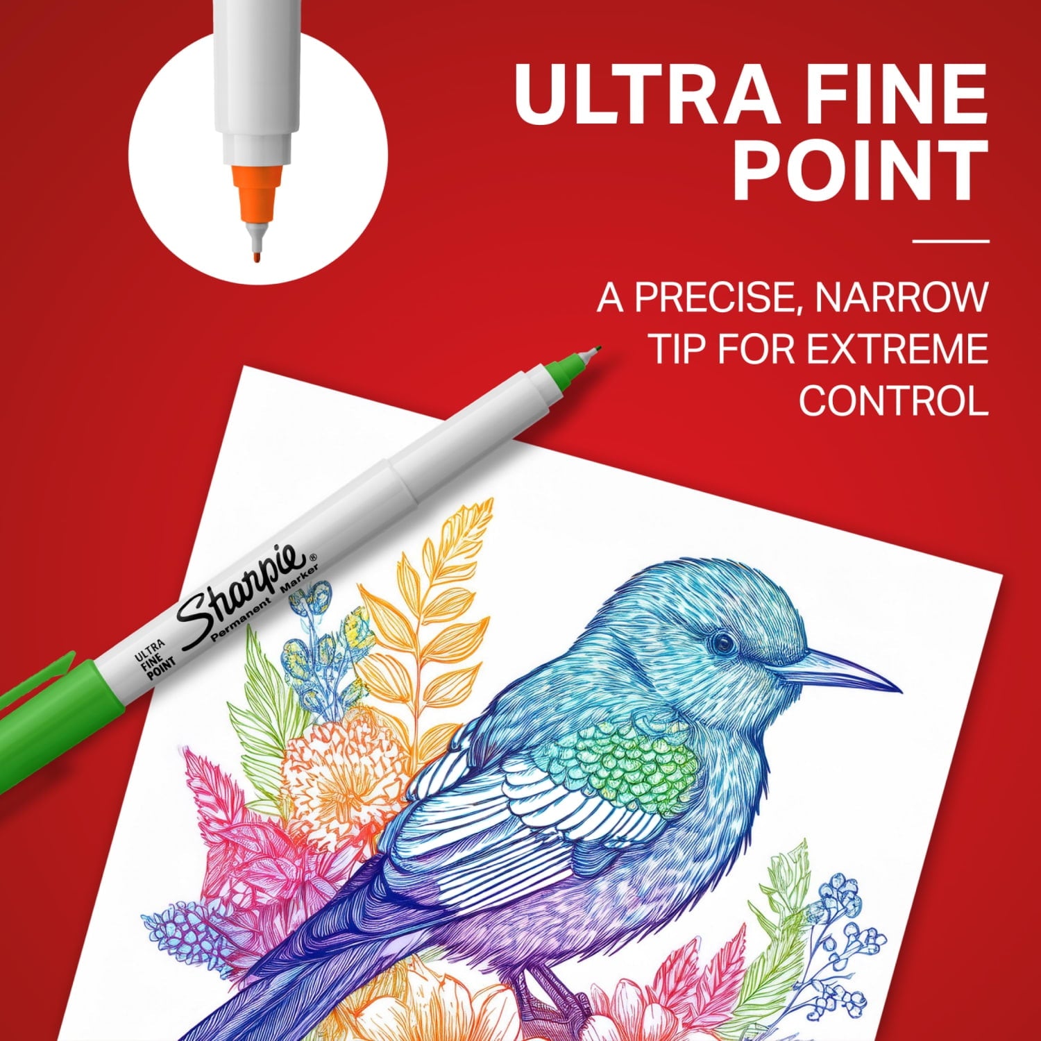 Color Burst Permanent Markers, Ultra Fine Point, Assorted Colors, 24 Count - Image 5