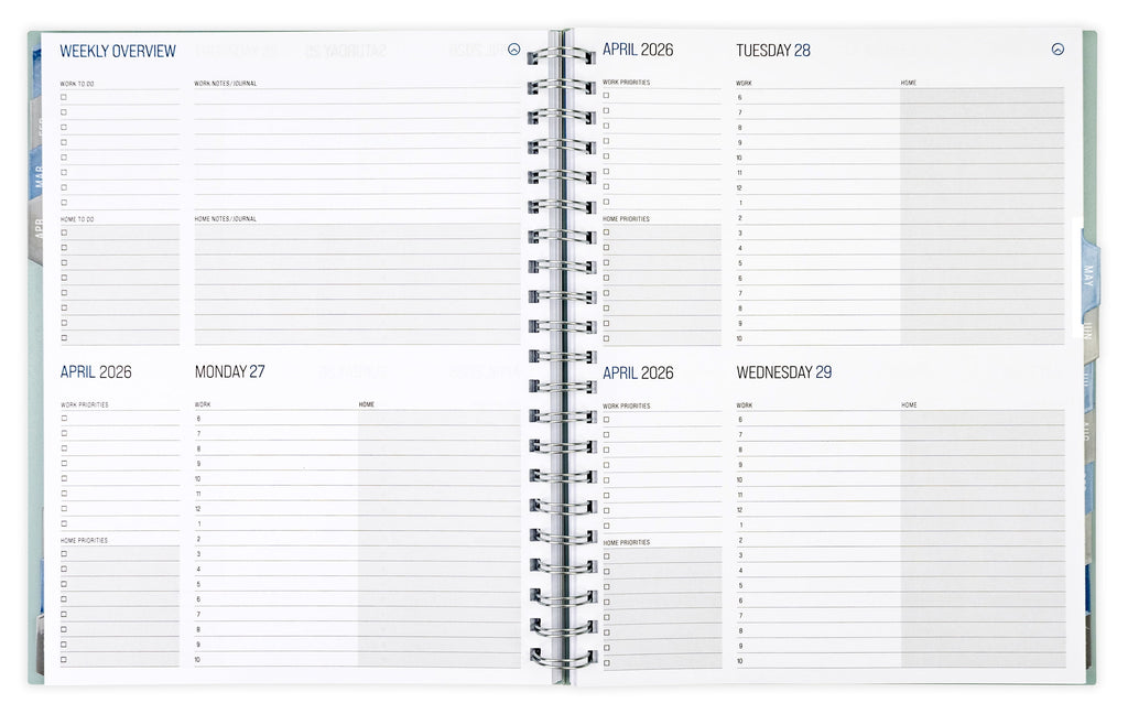 WorkfromHomeDaily Planner Large(8.5x 11) Teal15-MonthOct2025-Dec 2026 - Image 5