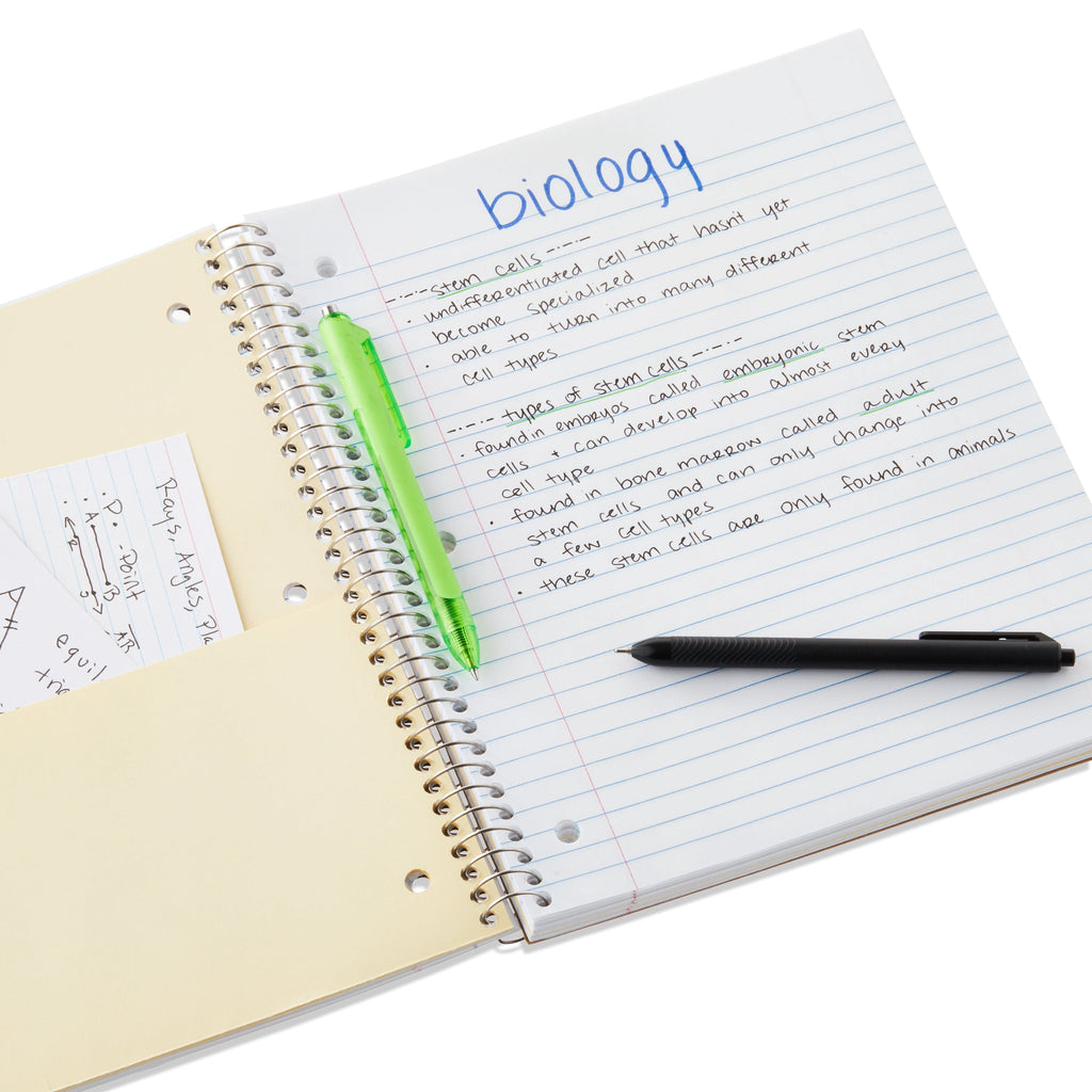 (2 pack) Wide Ruled 3-Subject Poly Notebook, Black, 8.5" x 10.5", 120 Sheets - Image 6