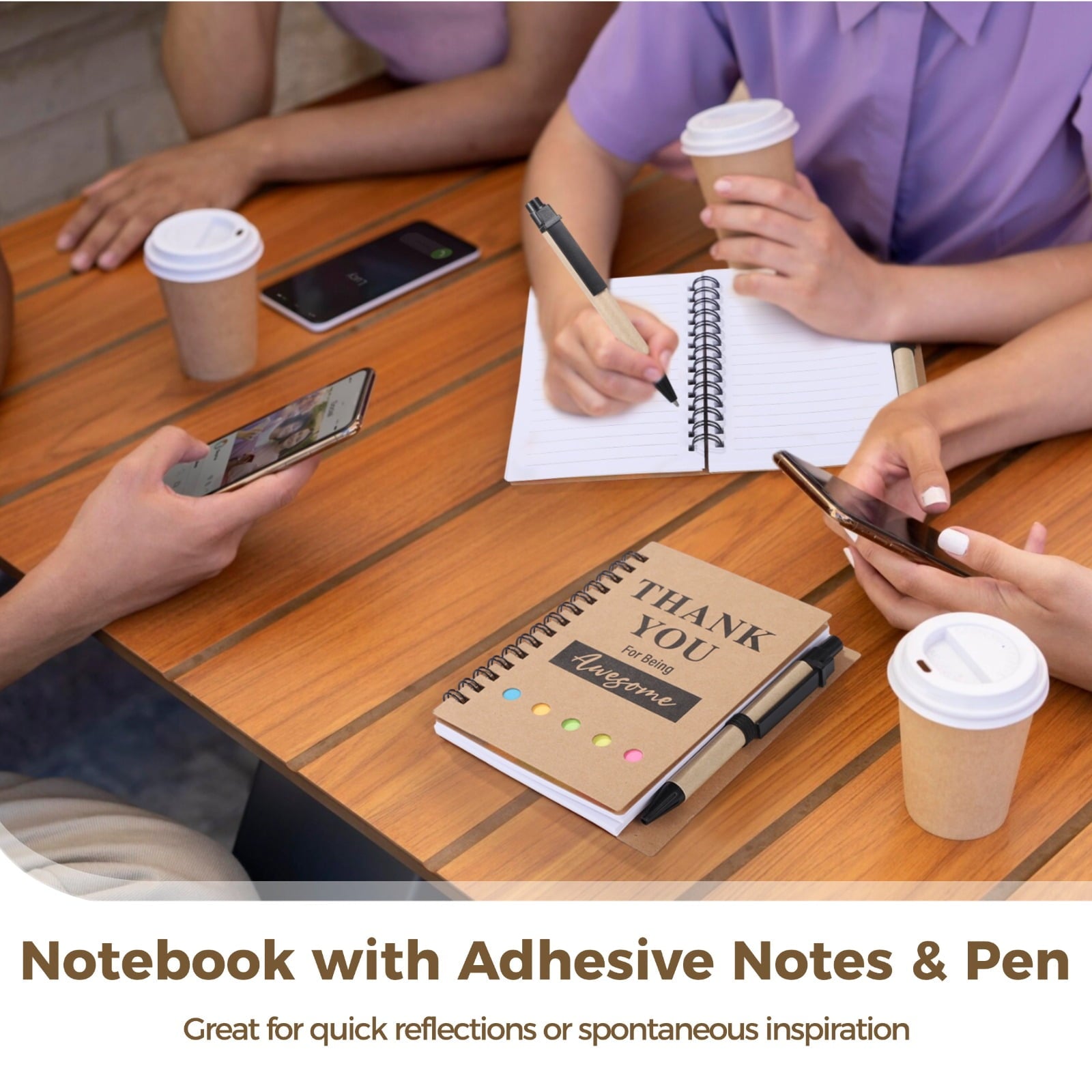 20-Pack Notebook Set with Sticky Notes & Pens,Inspirational Notepad Gift Box for Employees,Coworkers,Students,Appreci... - Image 3