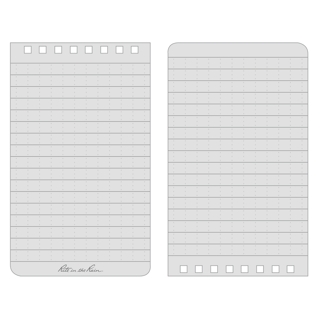 All-Weather Top-Spiral Notebook, 3" x 5", Black Cover, Universal Pattern (No. 735) - Image 2