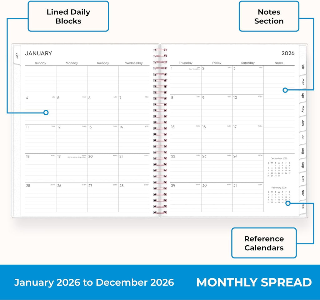 2026 Monthly Planner, 8" x 10", Joselyn, January To December, 110395 - Image 3
