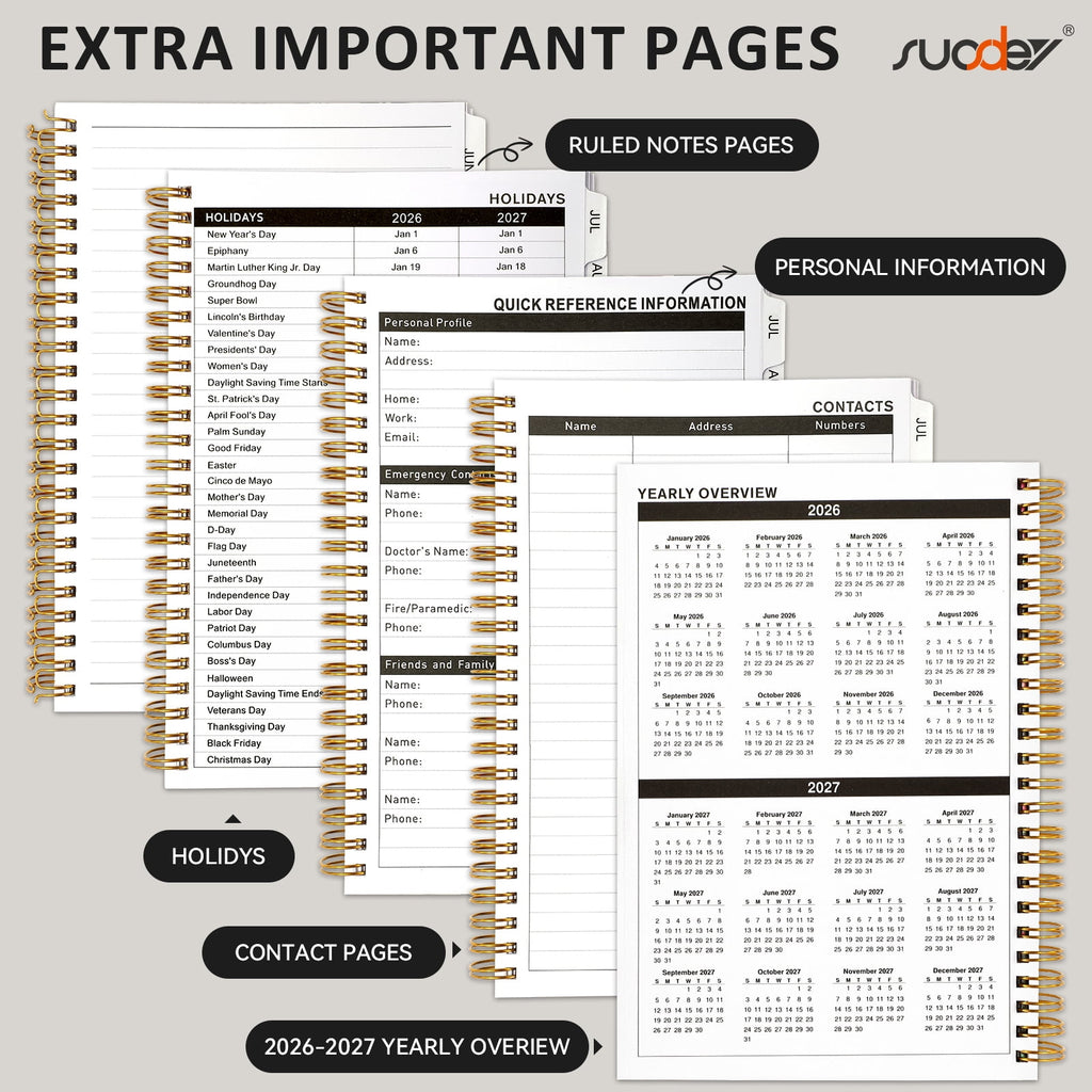 2026-2027 Academic Year Planner Calendar Notebook (JUL.2026-JUN.2027,6.3"x8.5")Daily Weekly Monthly Agenda Planner fo... - Image 4