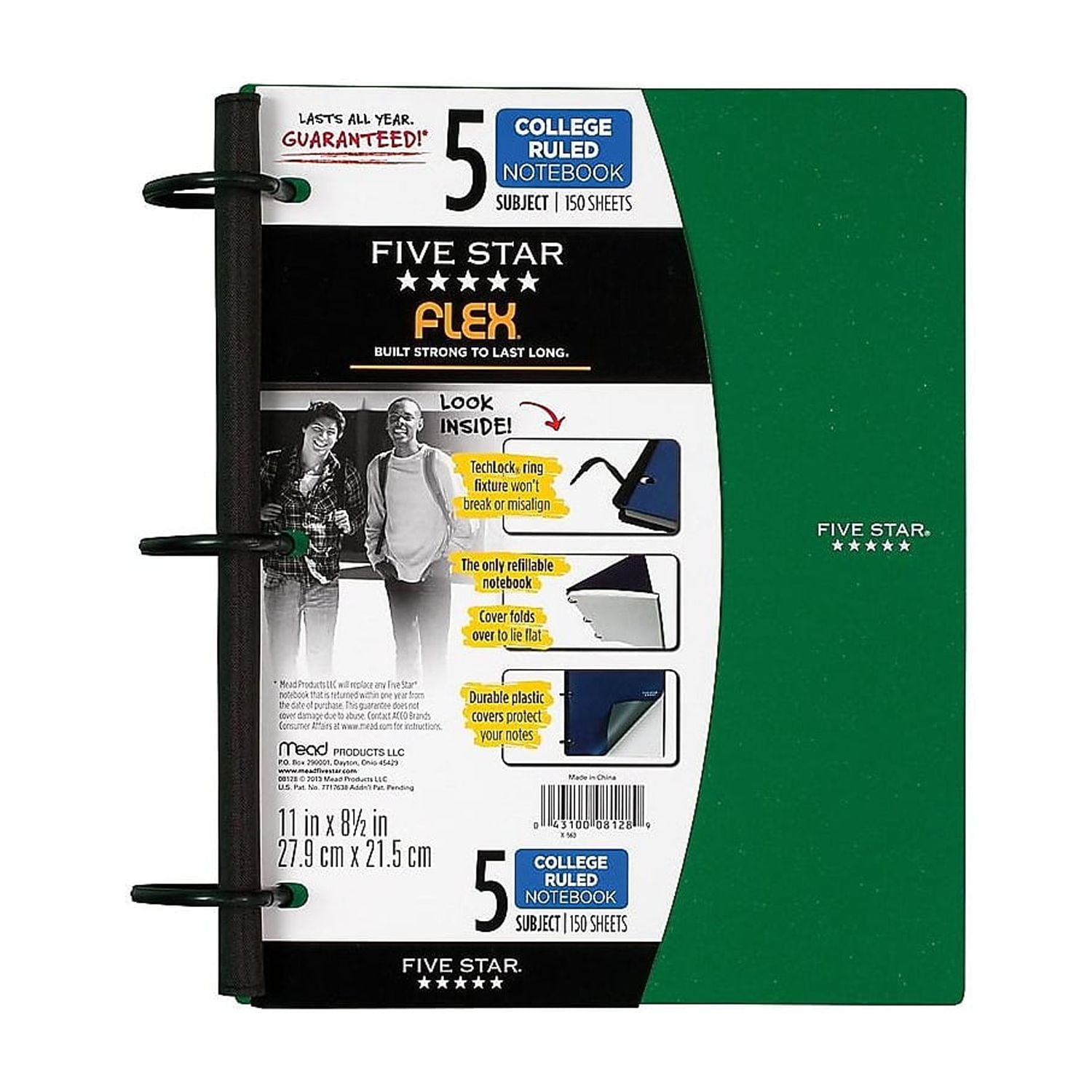 Five Star 5-Subject Notebook 8.5 x 11 08128 - Image 3