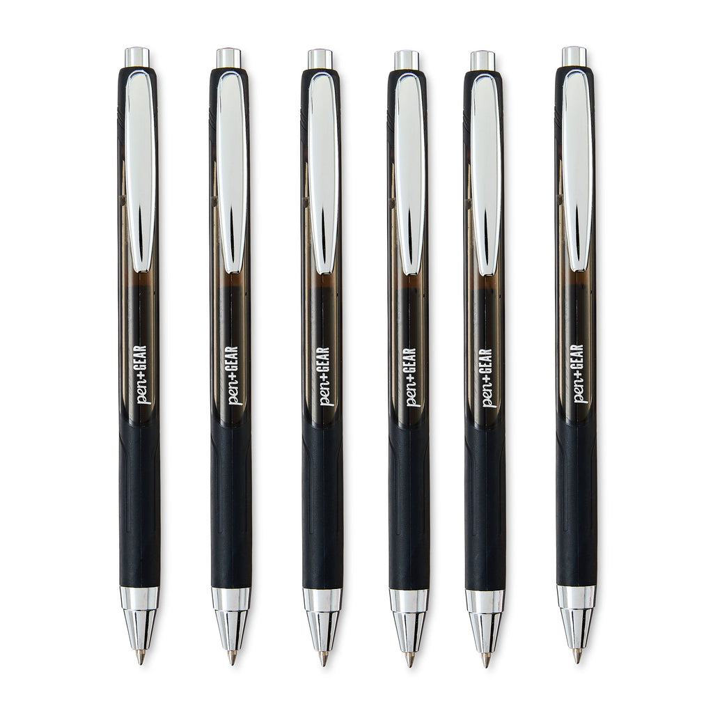 Retractable Gel Pens, Medium Point, 0.7 mm, Black, 2 Count - Image 5