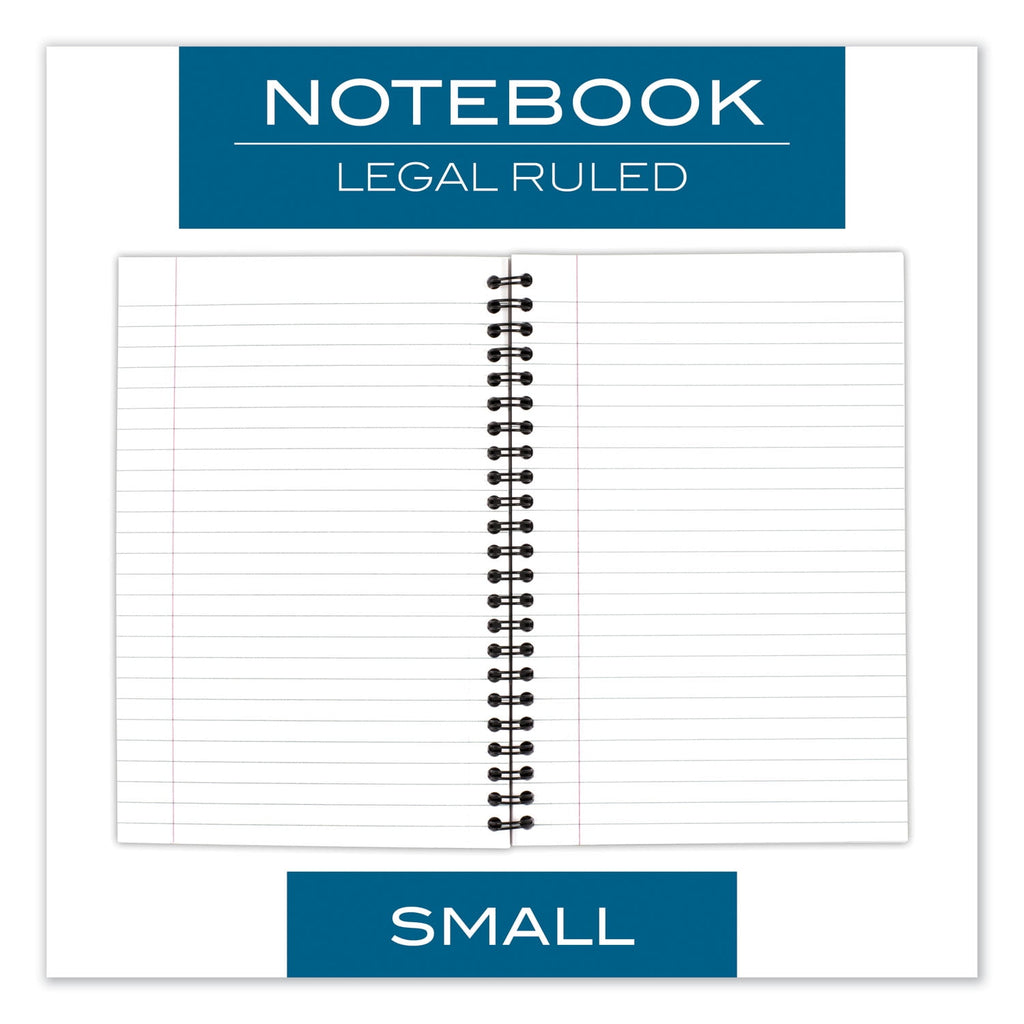 Wire bound Business Notebook, Wide/Legal Rule, Black Cover, 8" x 5", 80 Sheets - Image 5