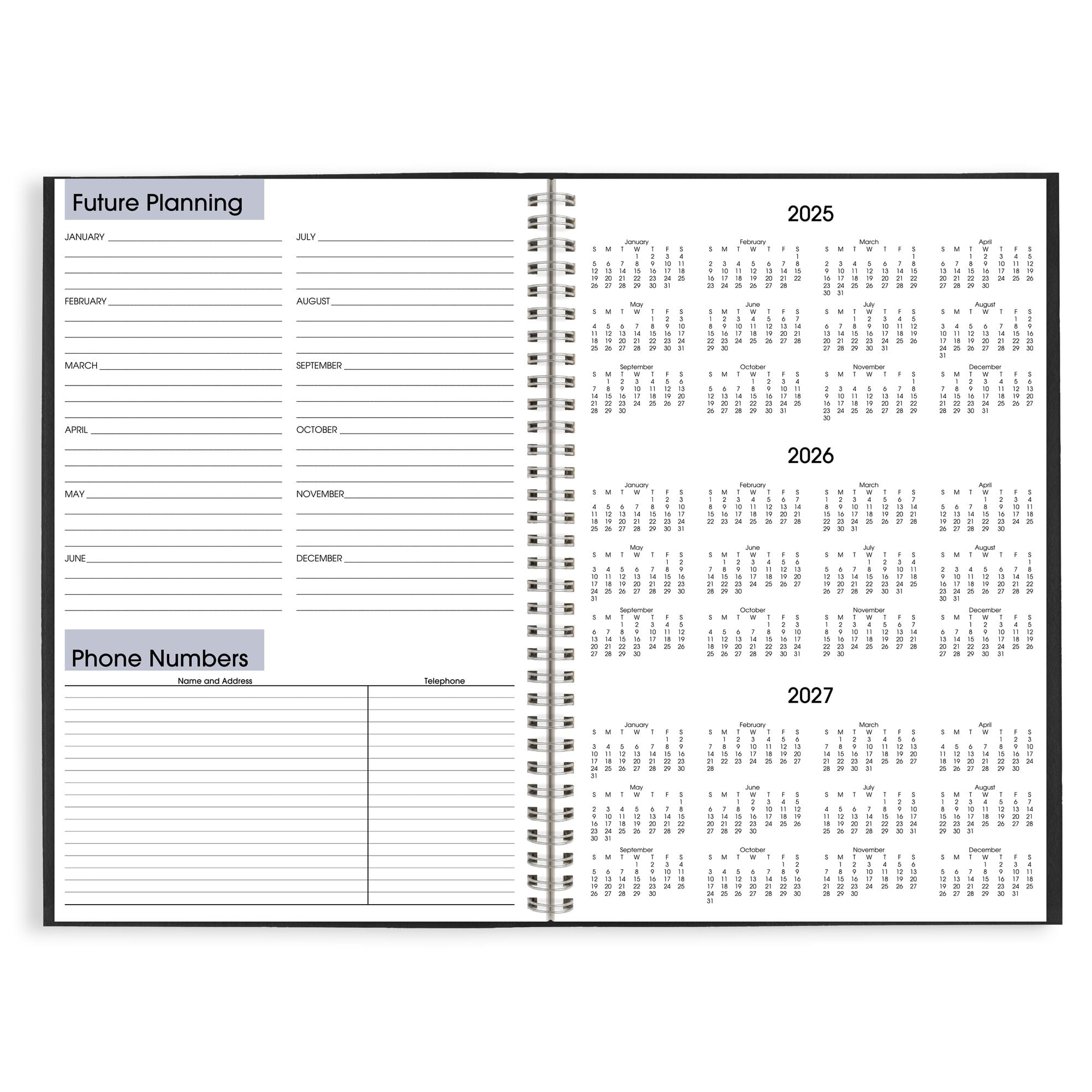DayMinder 2026 Monthly Planner Black Large 8 x 12 - Monthly Planners - Image 6