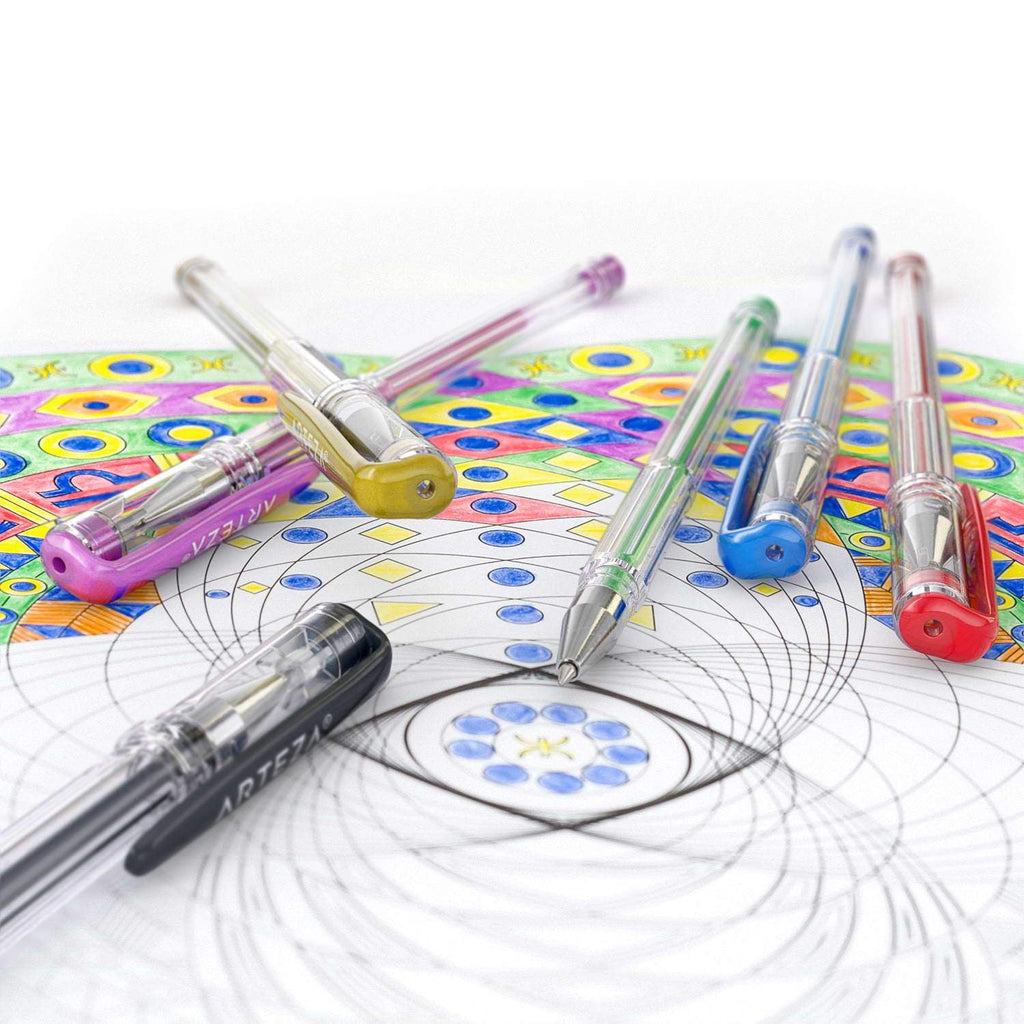 Gel Ink Pens, Metallic, Set of 14 - Image 4