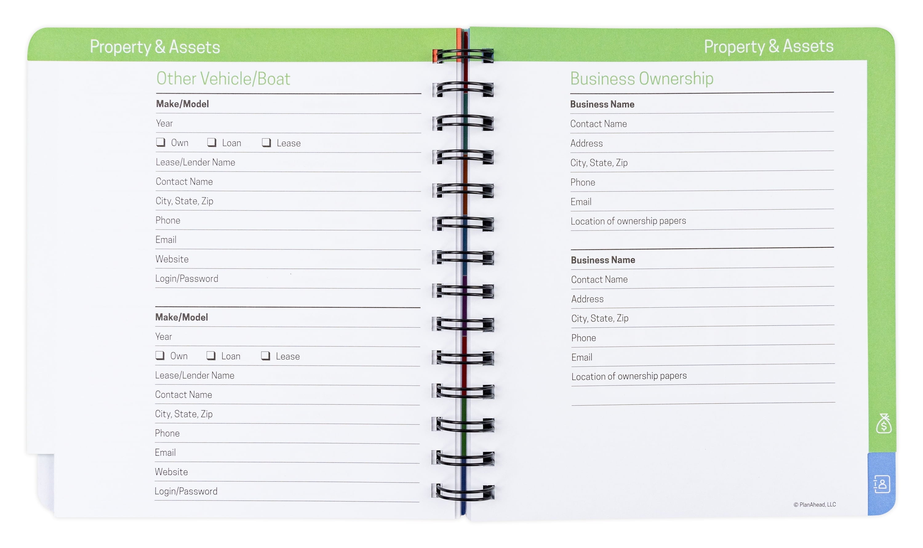 See it Bigger Life & Care Directory Planner Medium (7" x 7.5") Blue Undated - Image 5