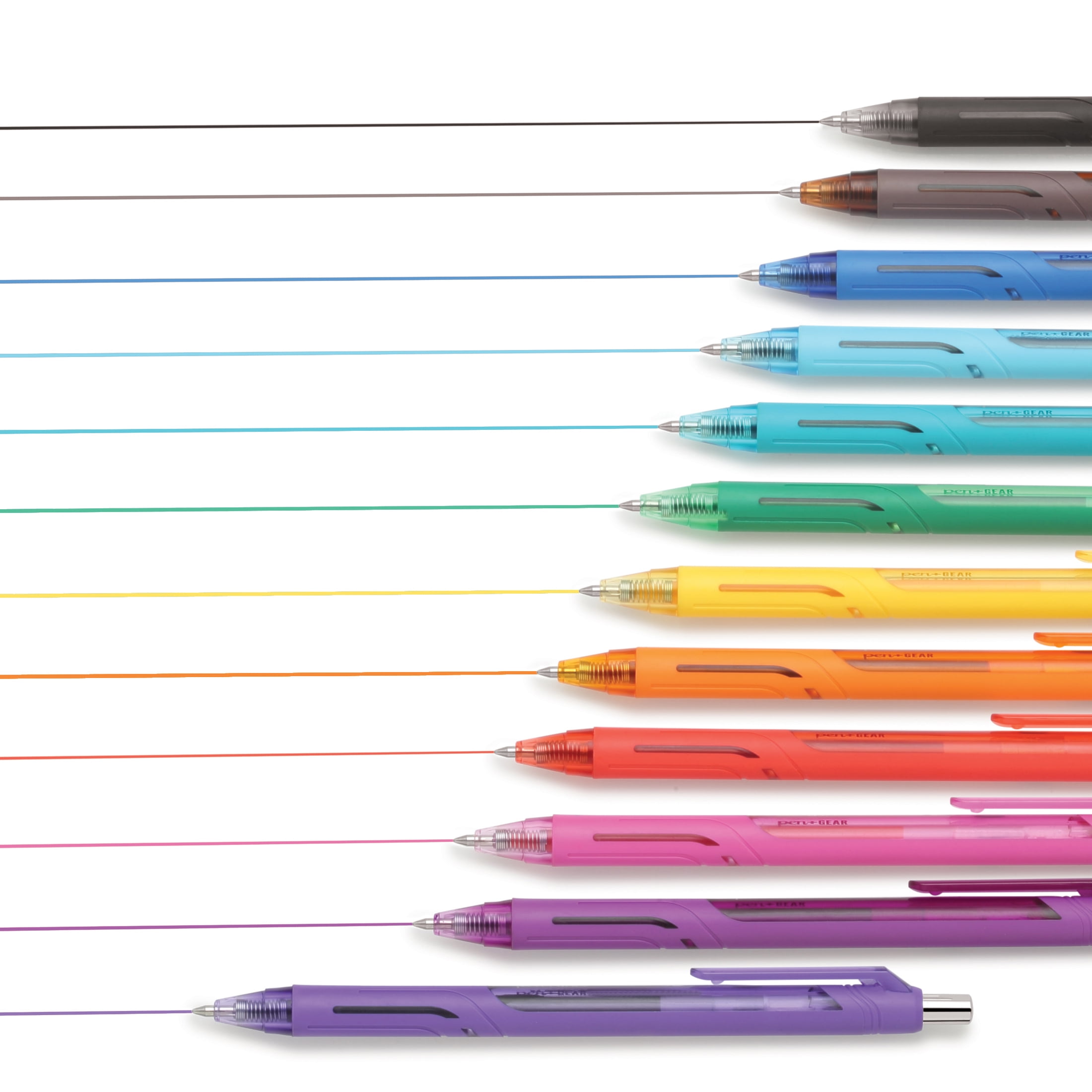 Pen+Gear Medium Point 0.7mm Retractable Gel Pens, Assorted Ink, 12 Count - Image 6