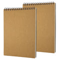 9"x12" Sketch book 120gsm, 2 Pack Top Spiral Bound Sketch Pad for Drawing, Acid-Free Paper 60 Sheets A4 Art Sketchbook Pad for Beginners Adu