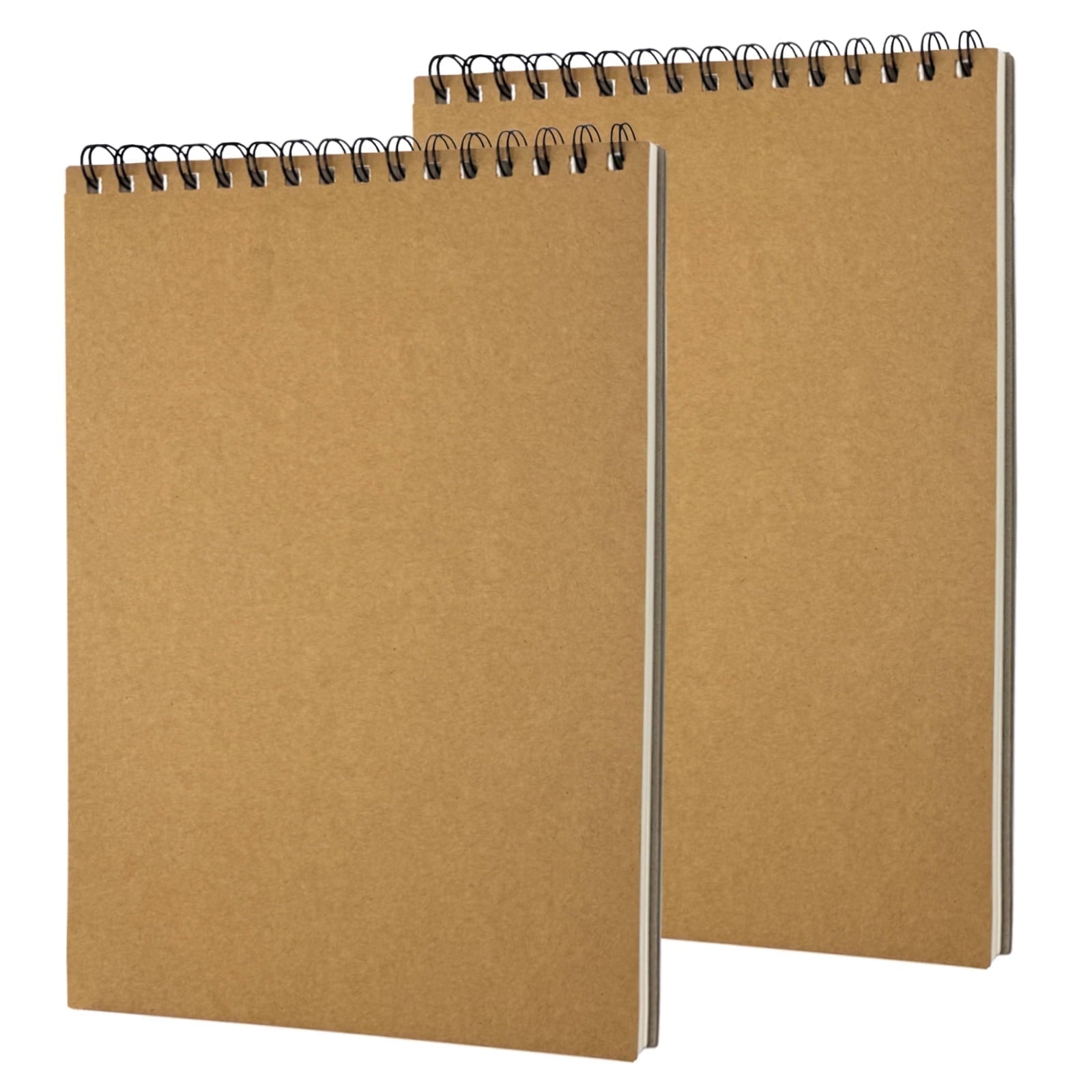 9"x12" Sketch book 120gsm, 2 Pack Top Spiral Bound Sketch Pad for Drawing, Acid-Free Paper 60 Sheets A4 Art Sketchbook Pad for Beginners Adu