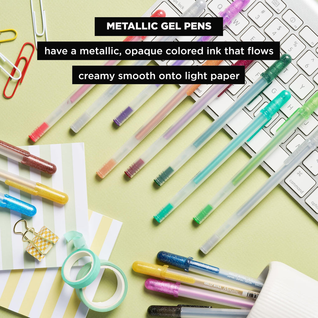 Gel Pens, Opaque Metallic Ink, Bold Pt 16 Color Set - Image 4