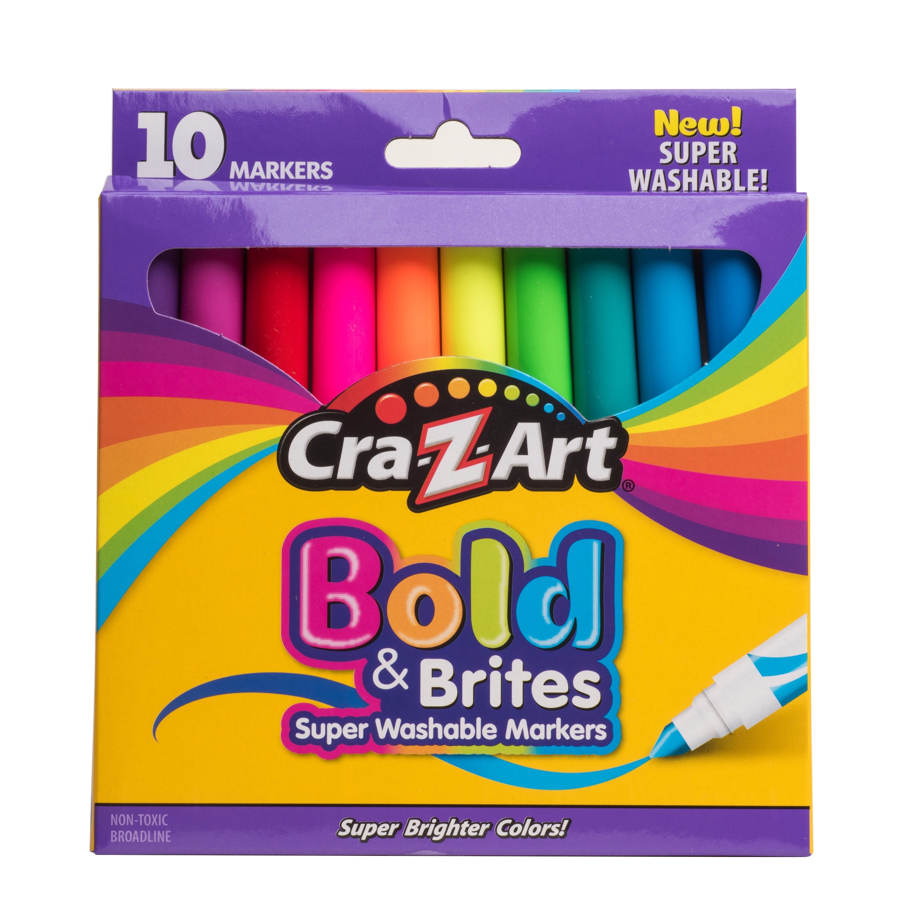 (2 pack) Super Washable Bold Brite Art Markers, 10 Count - Image 2