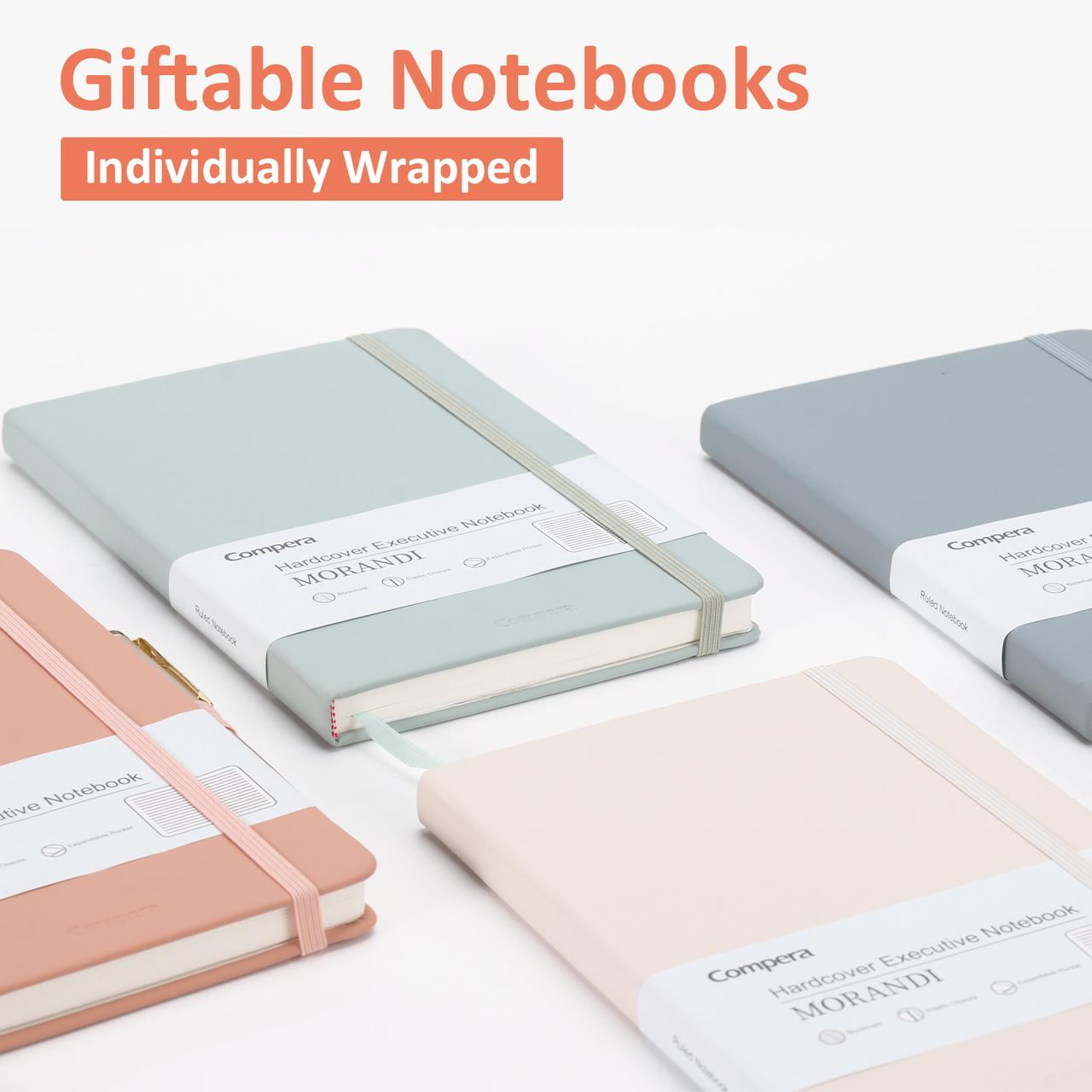 Lined Journal,Hardcover Notebooks, 176 Pages, 8.5 x 5.3in, 4 Pack, Pastel Color - Image 4