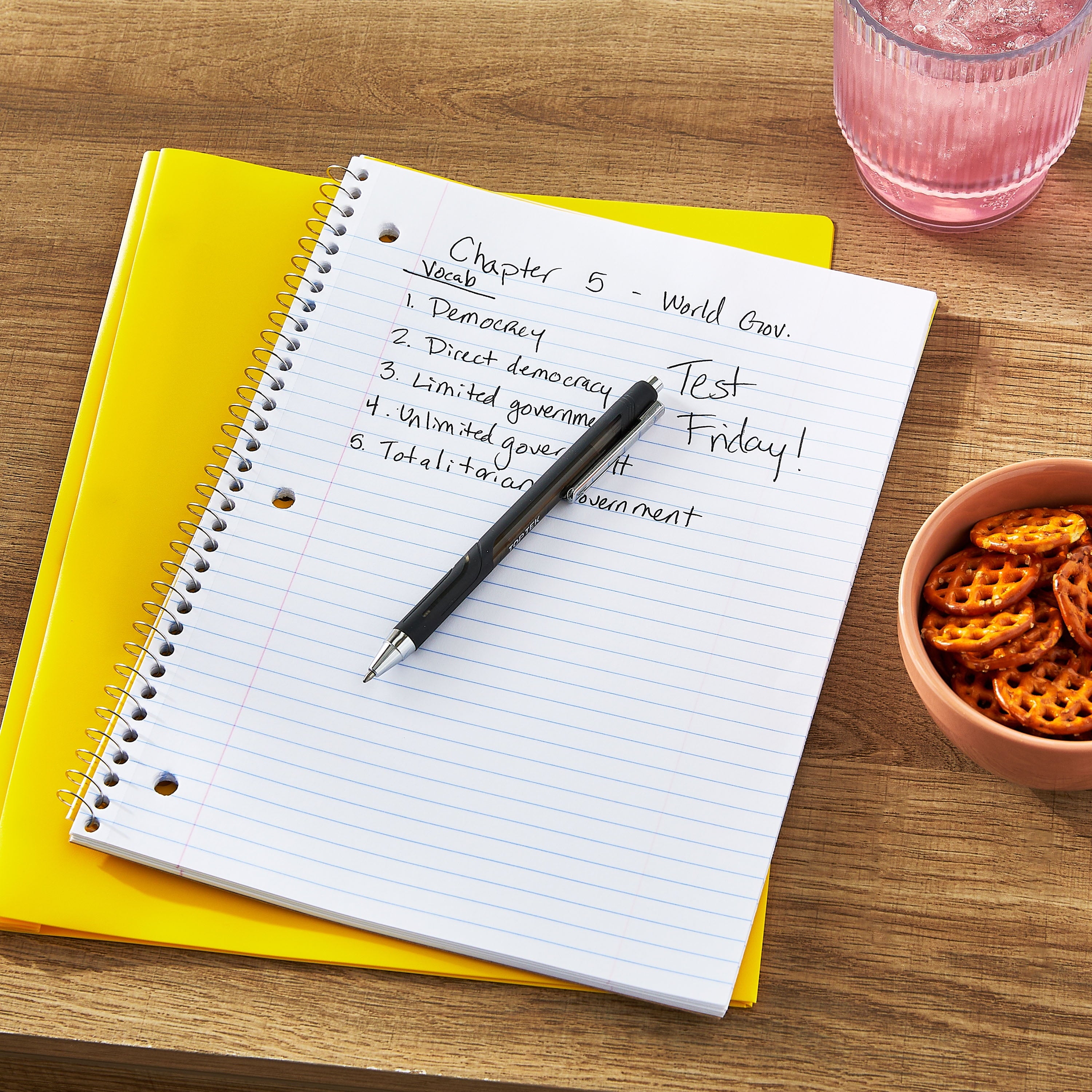 1-Subject Notebook, 8" x 10.5", Red, 70 Sheets - Image 3